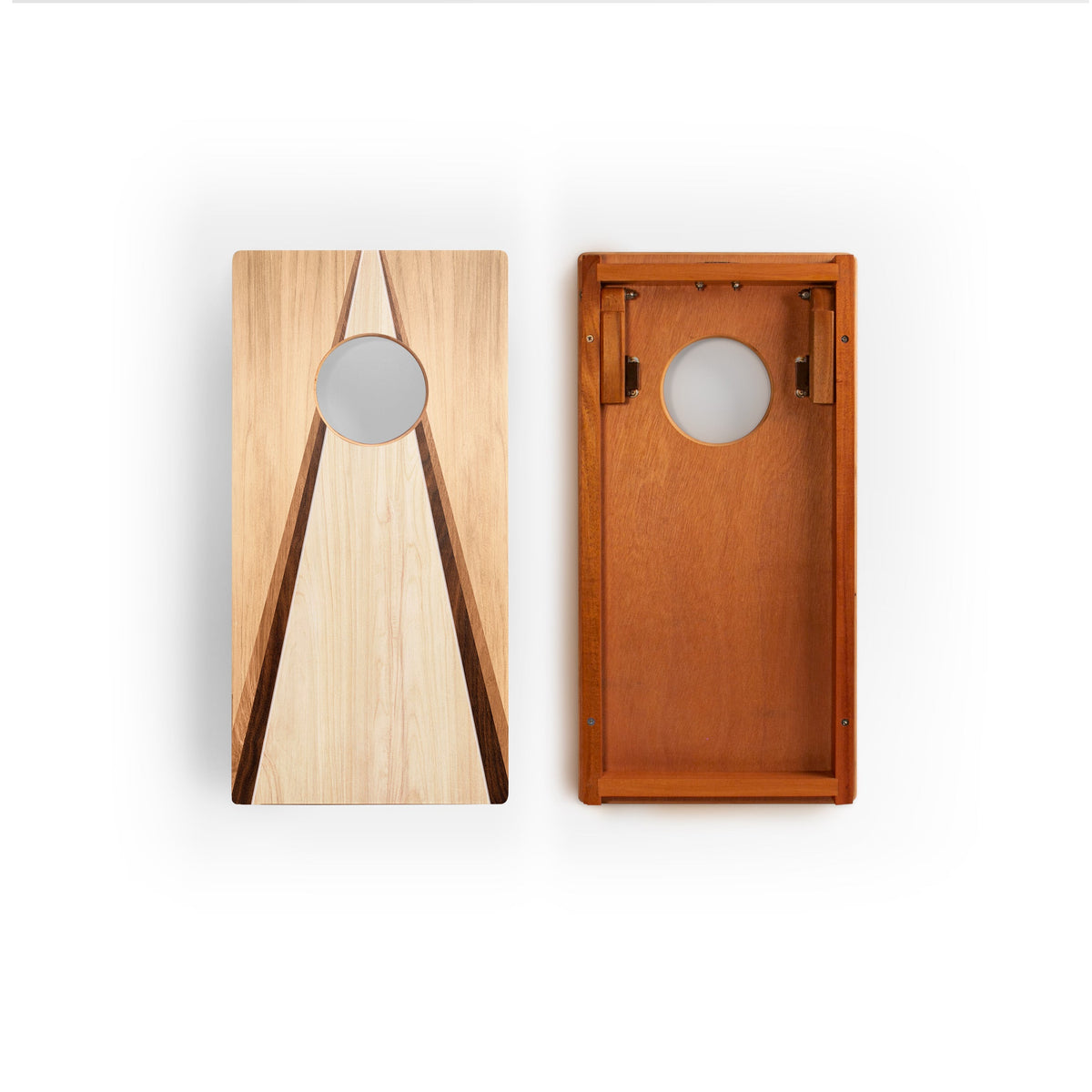 1ft x 2ft Graphic Wood Travel Cornhole Set | Classic Triangle Collection | Heirloom Boulevard