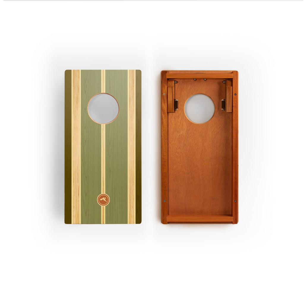 1ft x 2ft Graphic Wood Travel Cornhole Set | Coastal Surf Beach Collection | Heirloom Boulevard