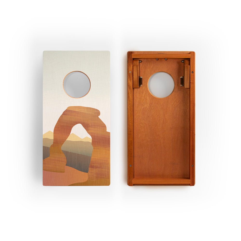 Elakai 1ft x 2ft Graphic Wood Travel Cornhole Set | National Parks Inspired Collection | Heirloom Boulevard