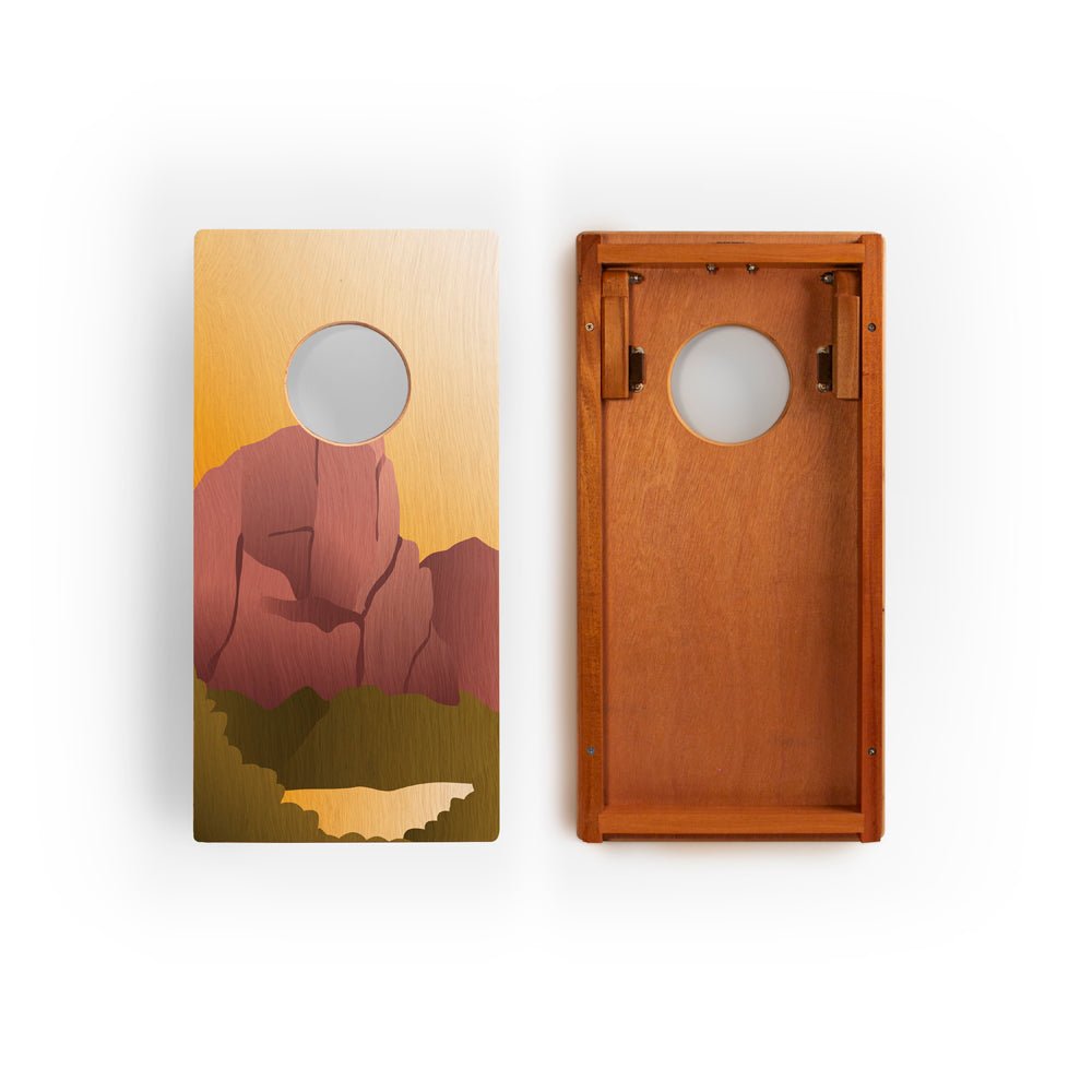 Elakai 1ft x 2ft Graphic Wood Travel Cornhole Set | National Parks Inspired Collection | Heirloom Boulevard