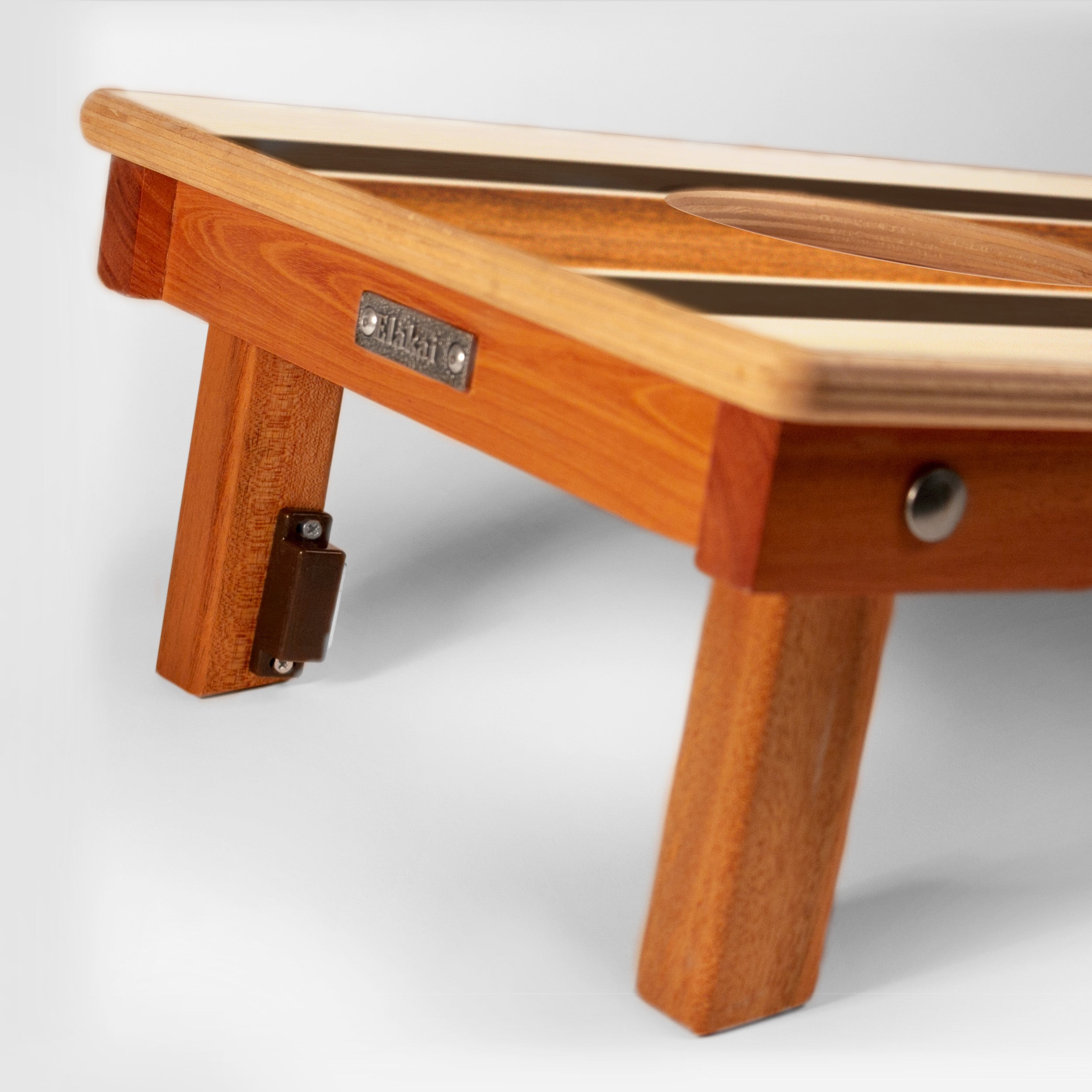 Elakai 1ft x 2ft Graphic Wood Travel Cornhole Set | Natural Surf Beach Collection | Heirloom Boulevard