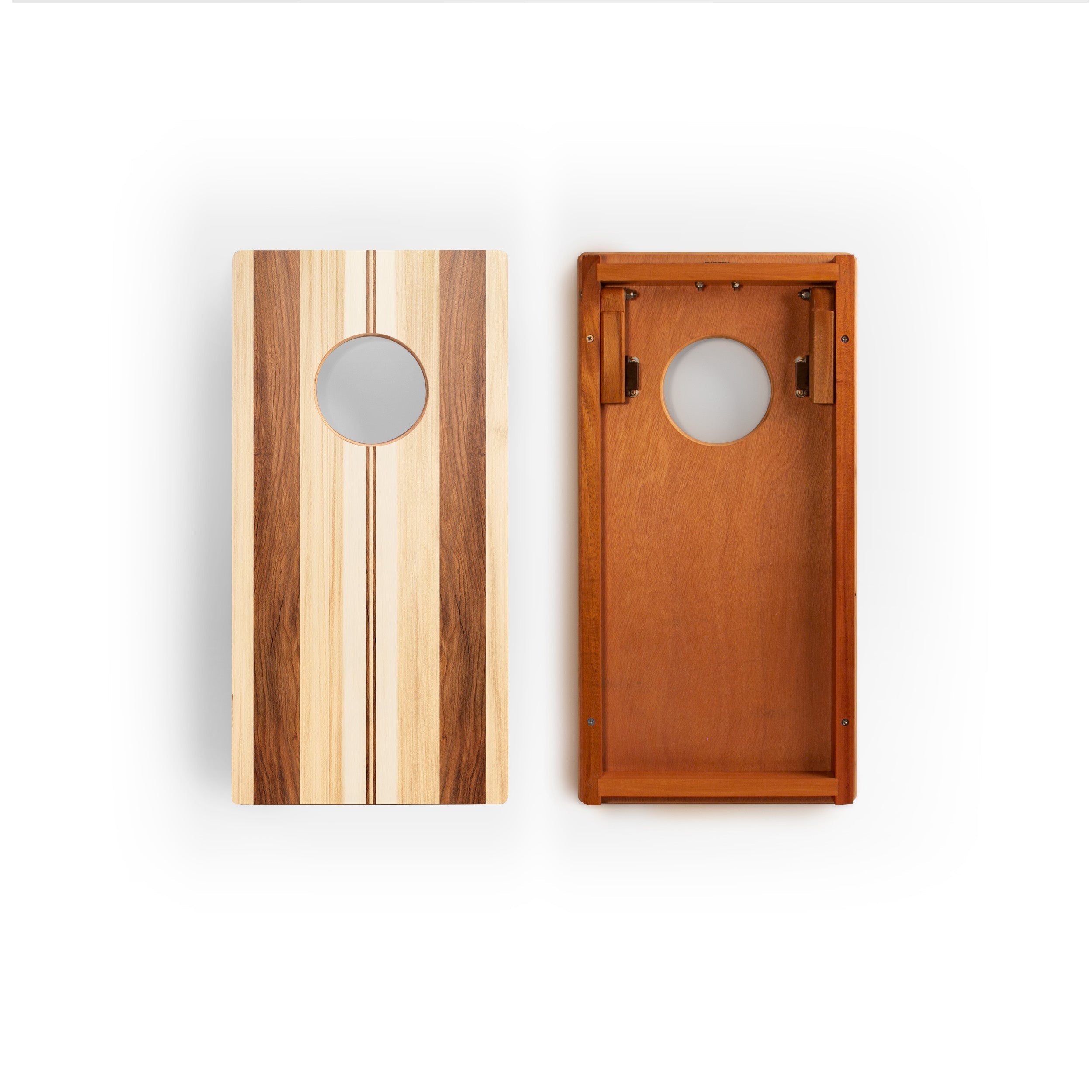 Elakai 1ft x 2ft Graphic Wood Travel Cornhole Set | Natural Surf Beach Collection | Heirloom Boulevard