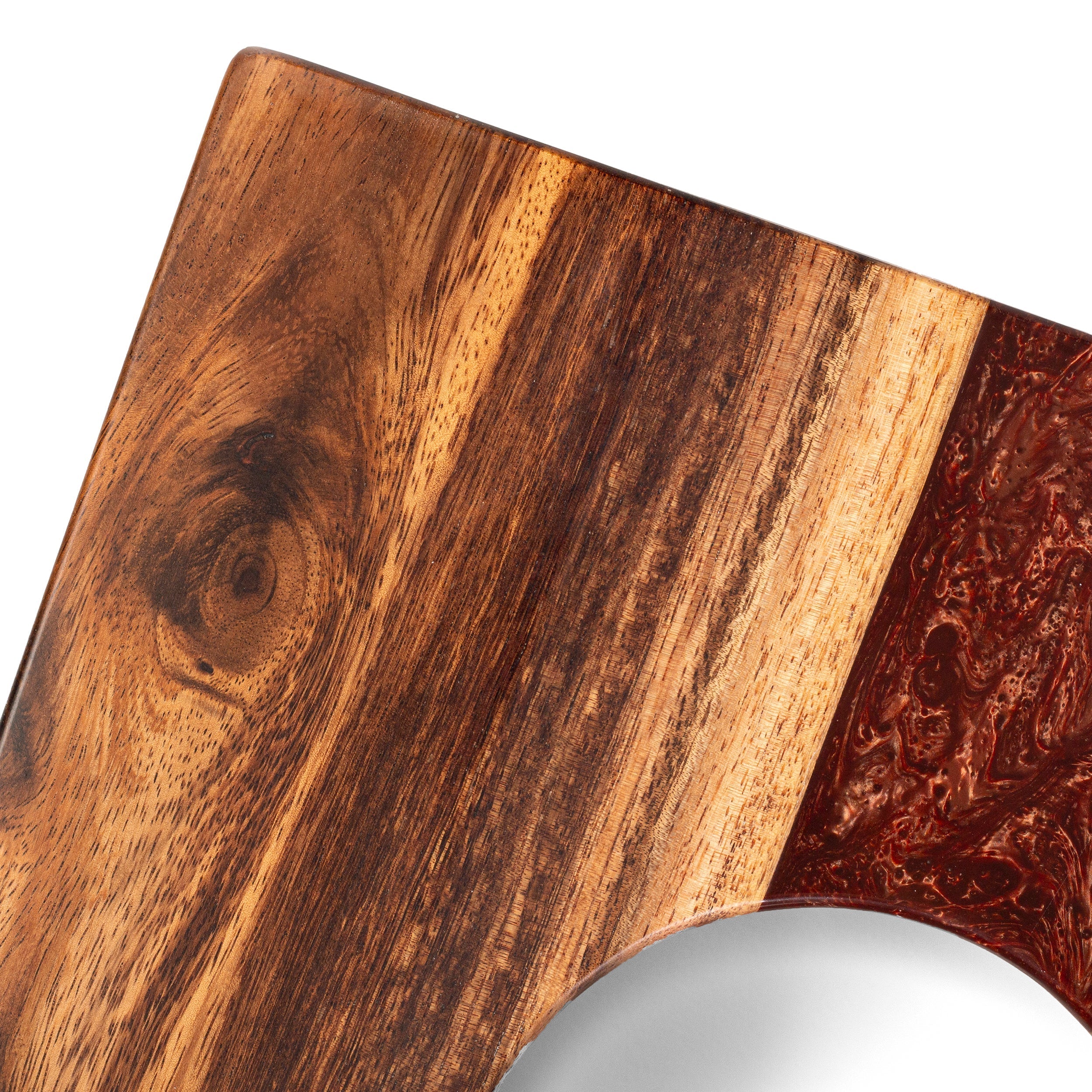 Elakai 1ft x 2ft Resin & Wood Travel Cornhole Set | Live Edge River Collection | Heirloom Boulevard