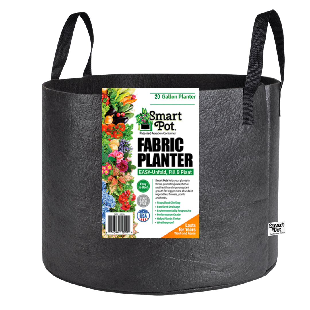 Smart Pot Fabric Planter 20 Gallon Black With Handles | Heirloom Boulevard