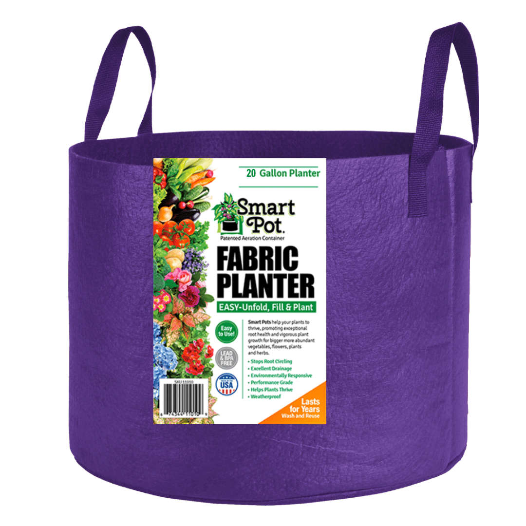 Smart Pot Fabric Planter 20 Gallon Bright Violet With Handles | Heirloom Boulevard