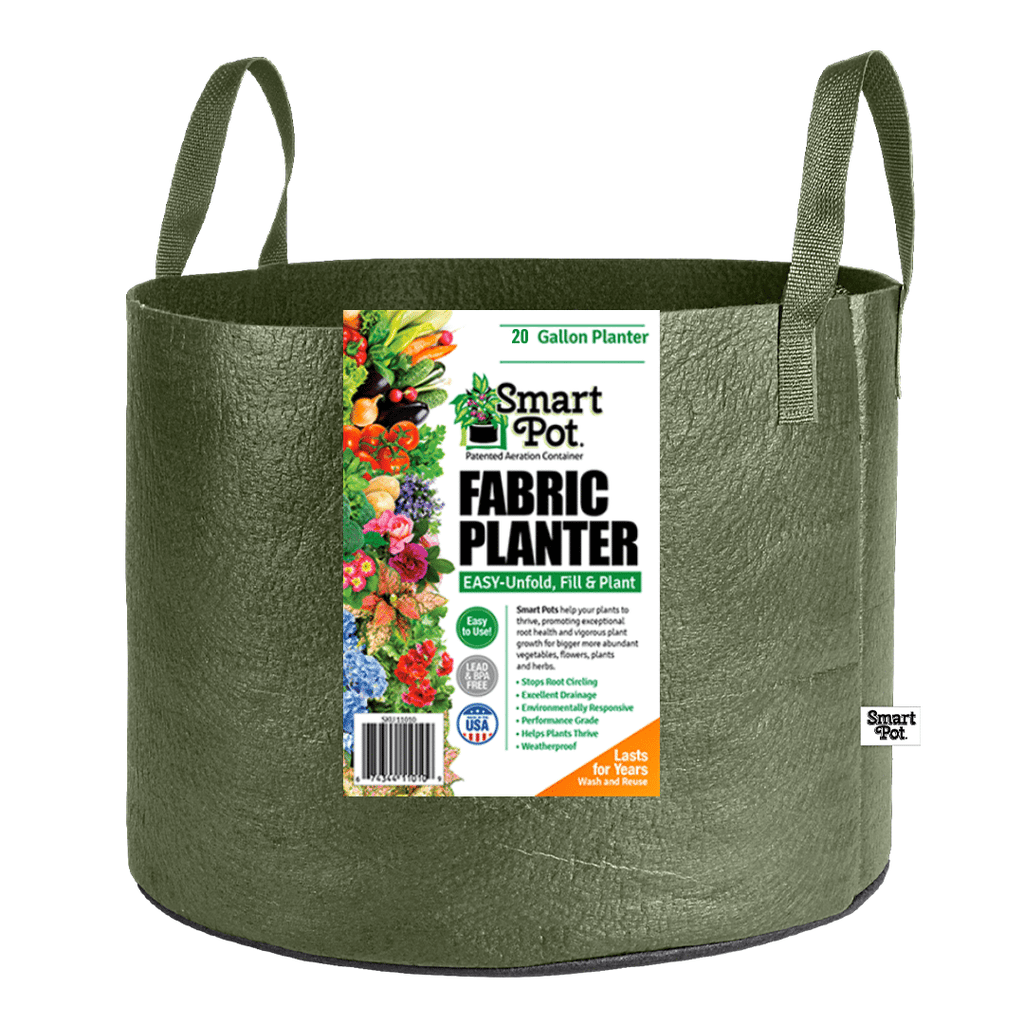 Smart Pot Fabric Planter 20 Gallon Forest Green With Handles | Heirloom Boulevard