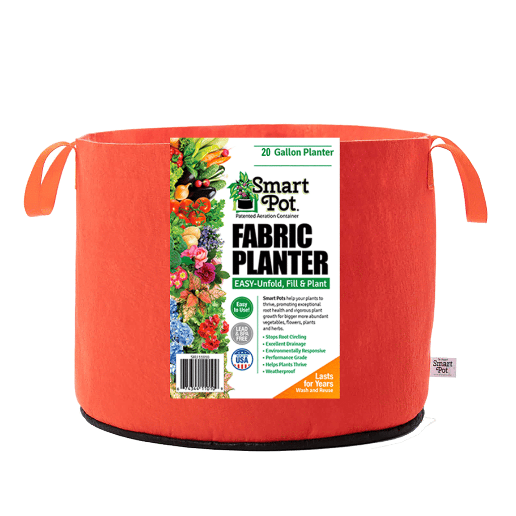 Smart Pot Fabric Planter 20 Gallon Mandarin Orange With Handles | Heirloom Boulevard