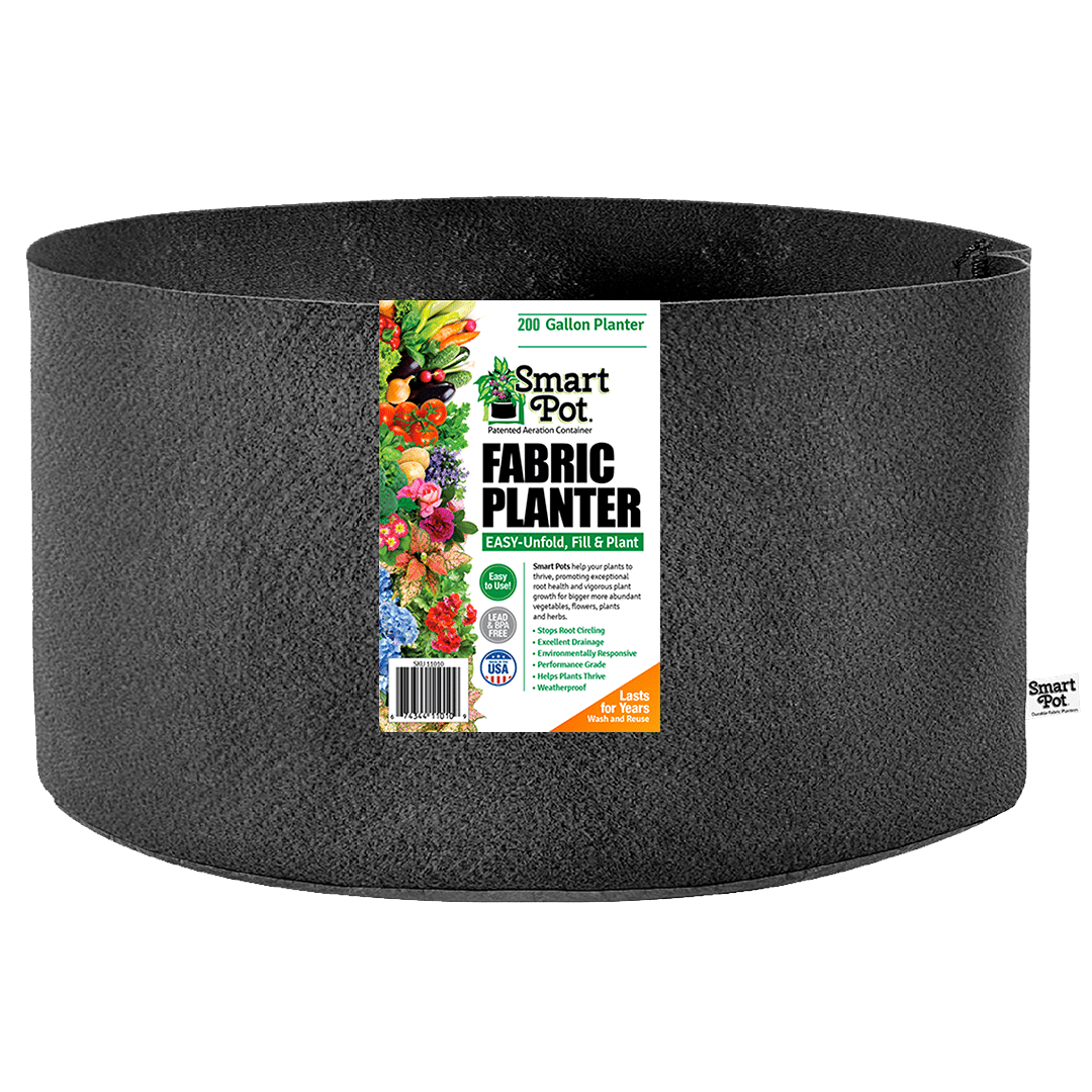 Smart Pot Fabric Planter 200 Gallon Black Without Handles | Heirloom Boulevard