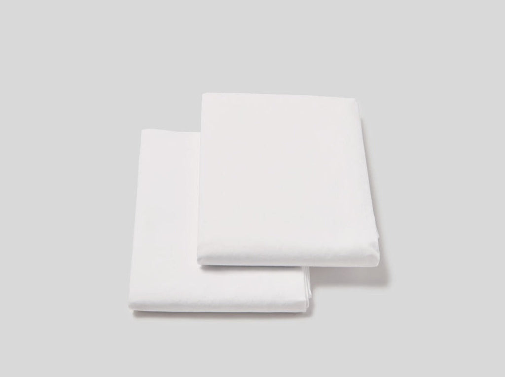 French Presse Linens Relaxed Percale Pillowcase (Pair) White | Heirloom Boulevard