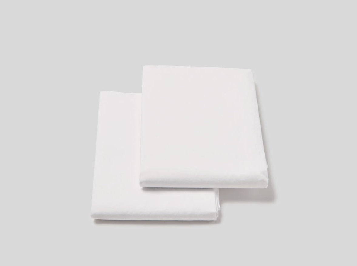 Relaxed Percale Pillowcase (Pair) White | Heirloom Boulevard