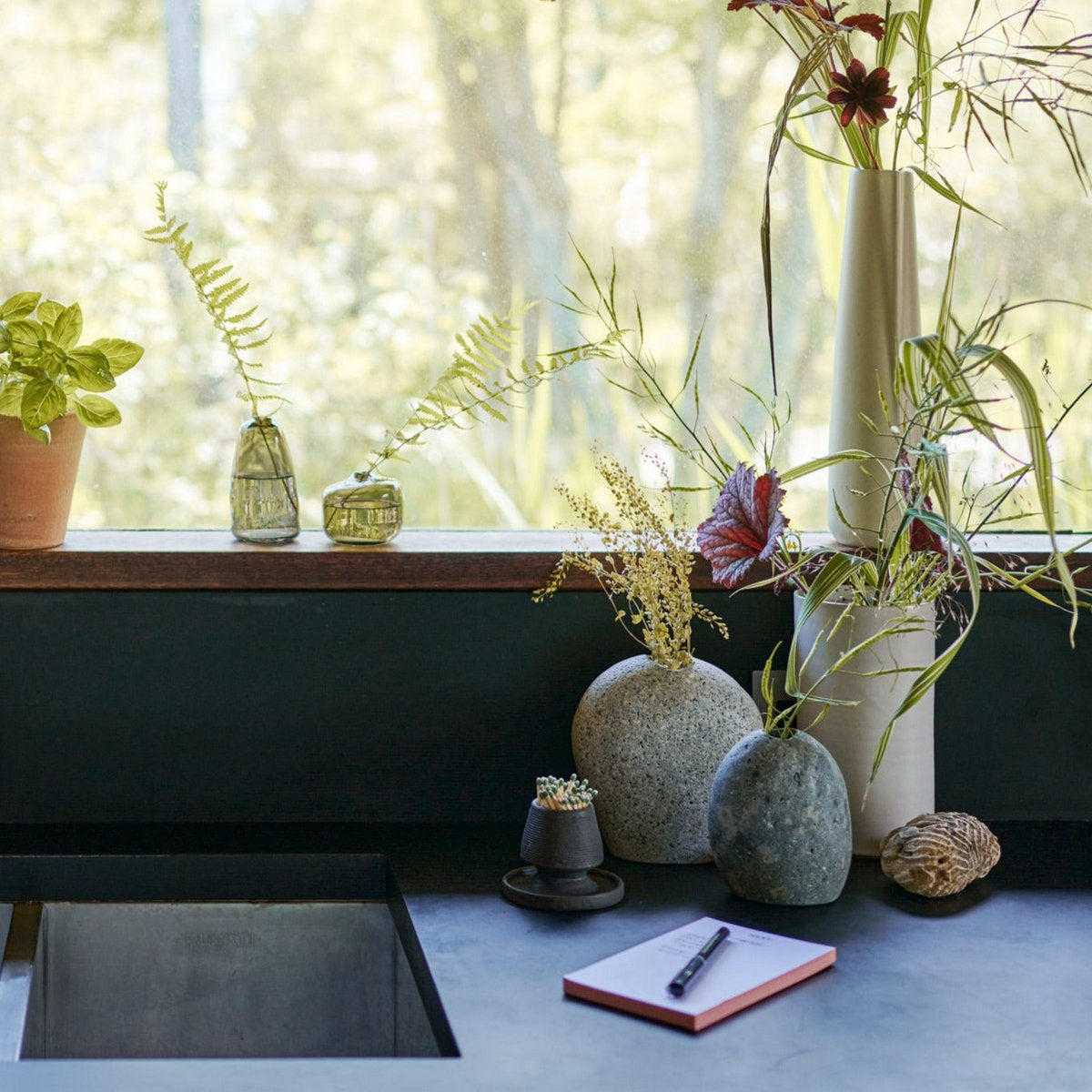 Bloomist Stoneware Match Strike with Tray | Heirloom Boulevard