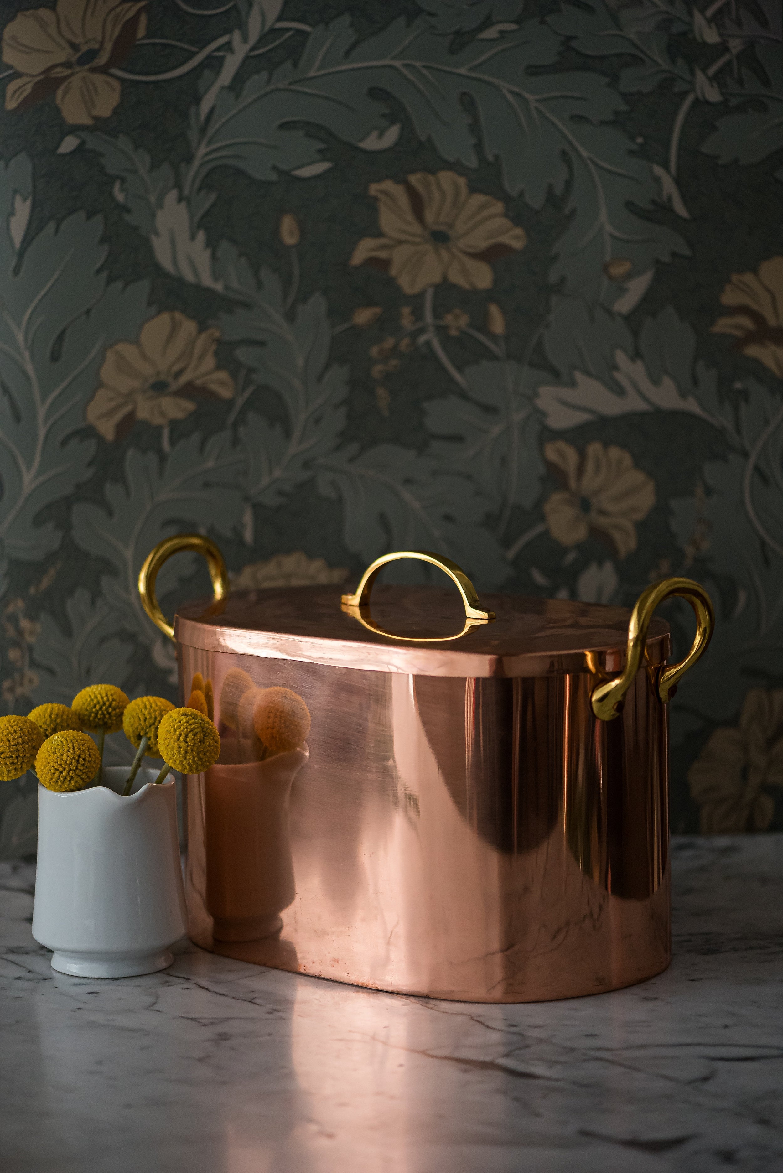 Galley & Fen Copper Bread Box with Brass Handles | Heirloom Boulevard