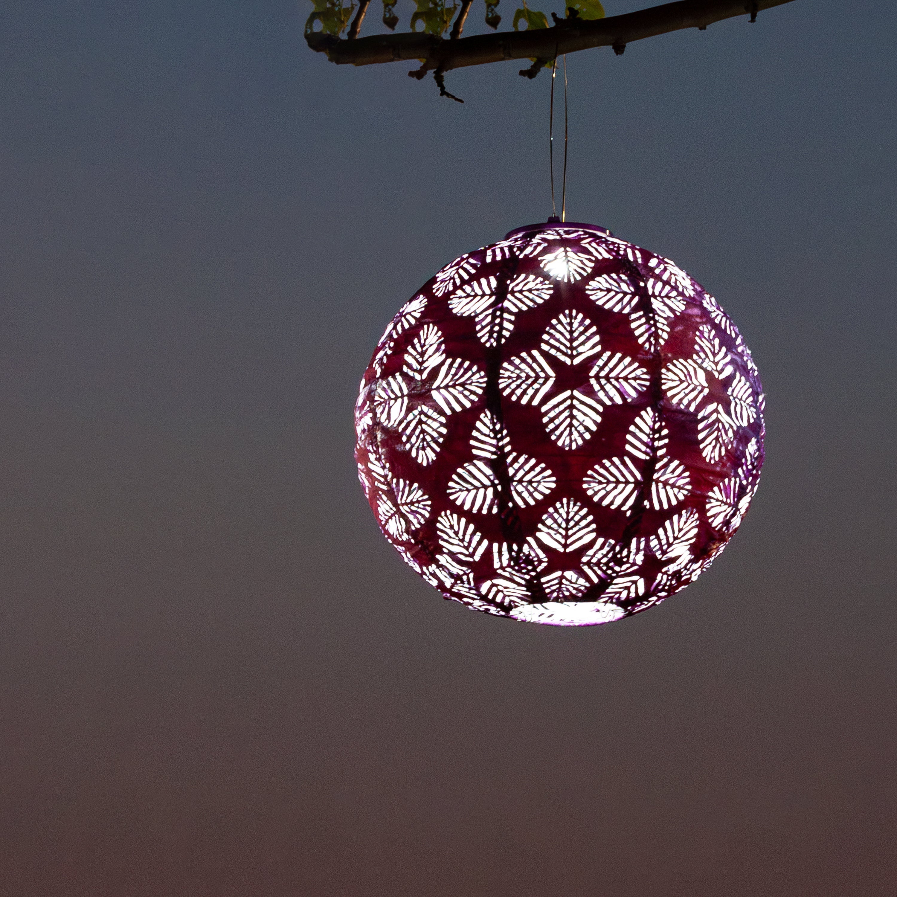 Allsop Soji Stella - Brights Geo Palm - 12" Solar Lantern | Heirloom Boulevard