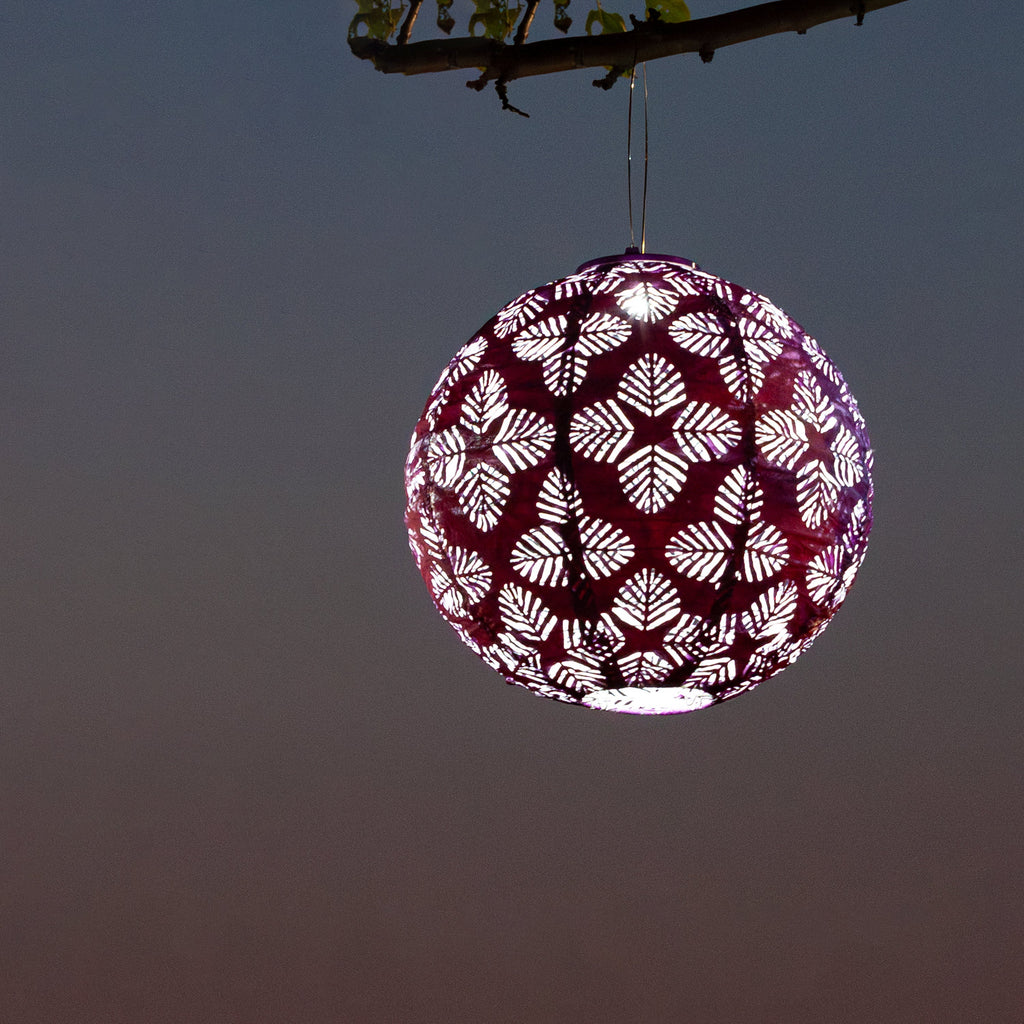 Allsop Soji Stella - Brights Geo Palm - 12" Solar Lantern | Heirloom Boulevard