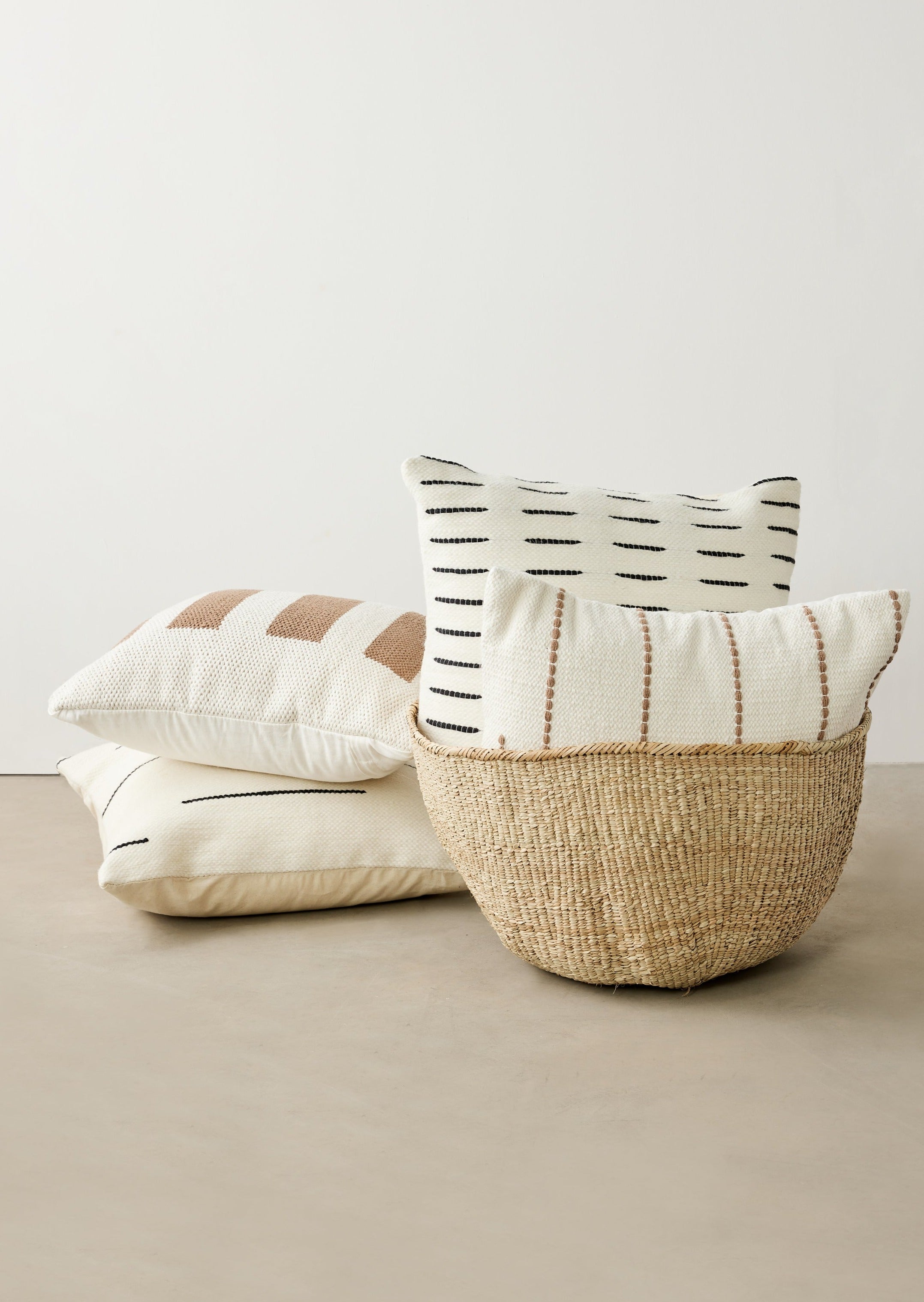 Zanzibar Hand-Loomed Wool Throw Pillow Kanju Interiors | Heirloom Boulevard