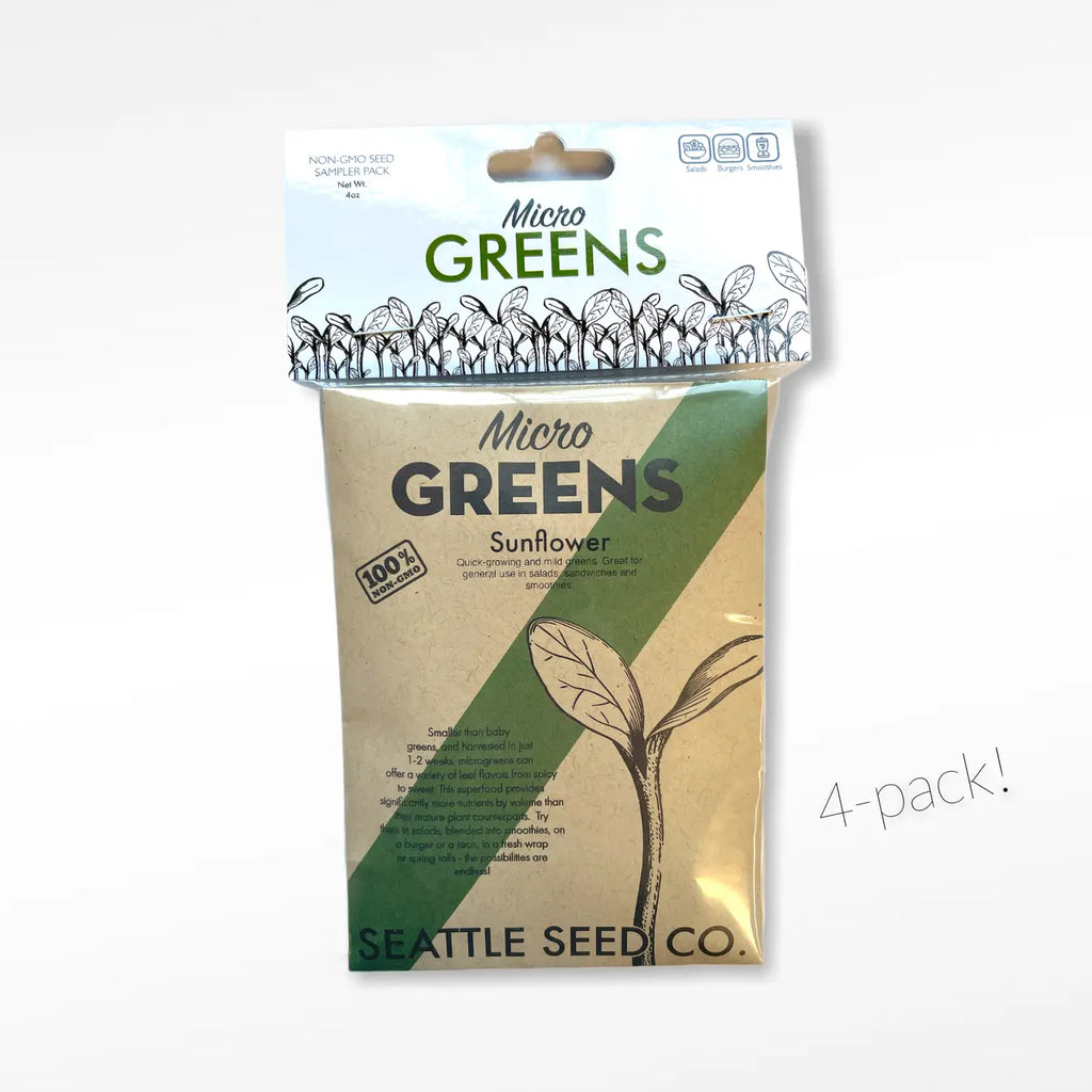 Seattle Seed Company Non-GMO Microgreens Sampler Pack | Heirloom Boulevard