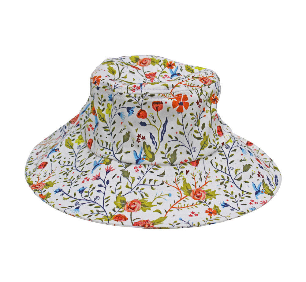 Womanswork Cotton Bucket Sun Hat in Garden of Paradise | Heirloom Boulevard