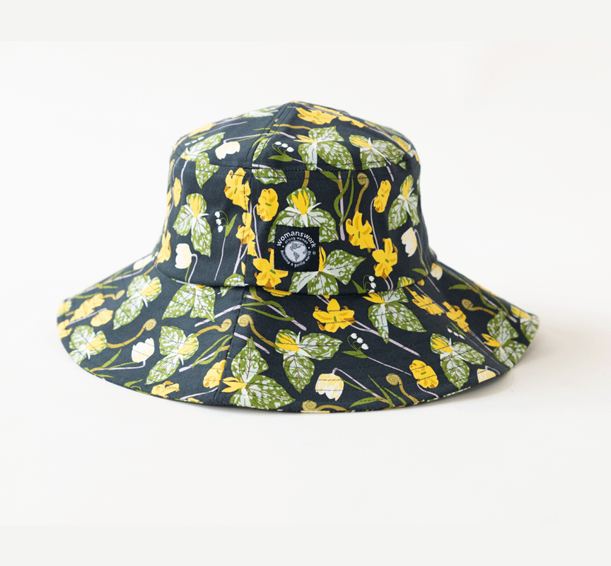 Cotton Bucket Sun Hat in Woodland Garden | Heirloom Boulevard