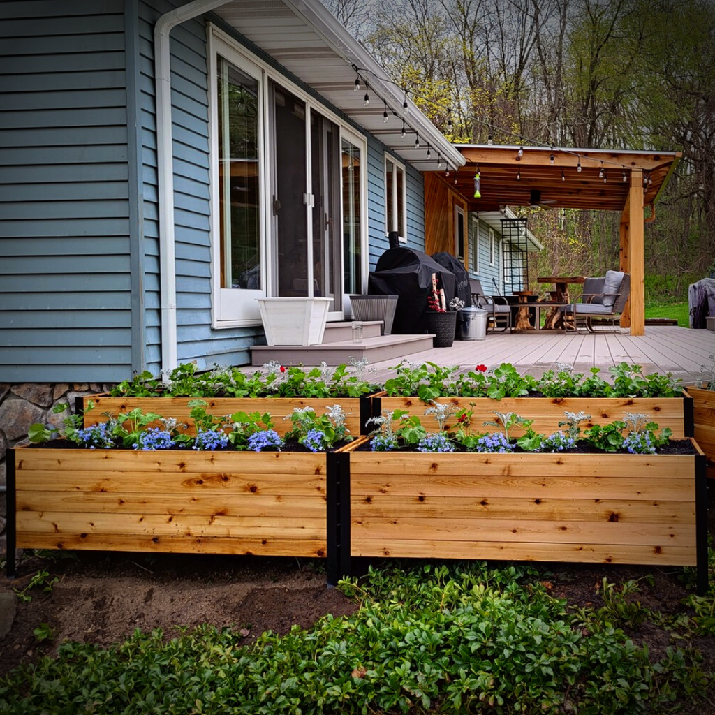 Cedar Planters 18" x 60" Planter Box - 24" TALL | Heirloom Boulevard