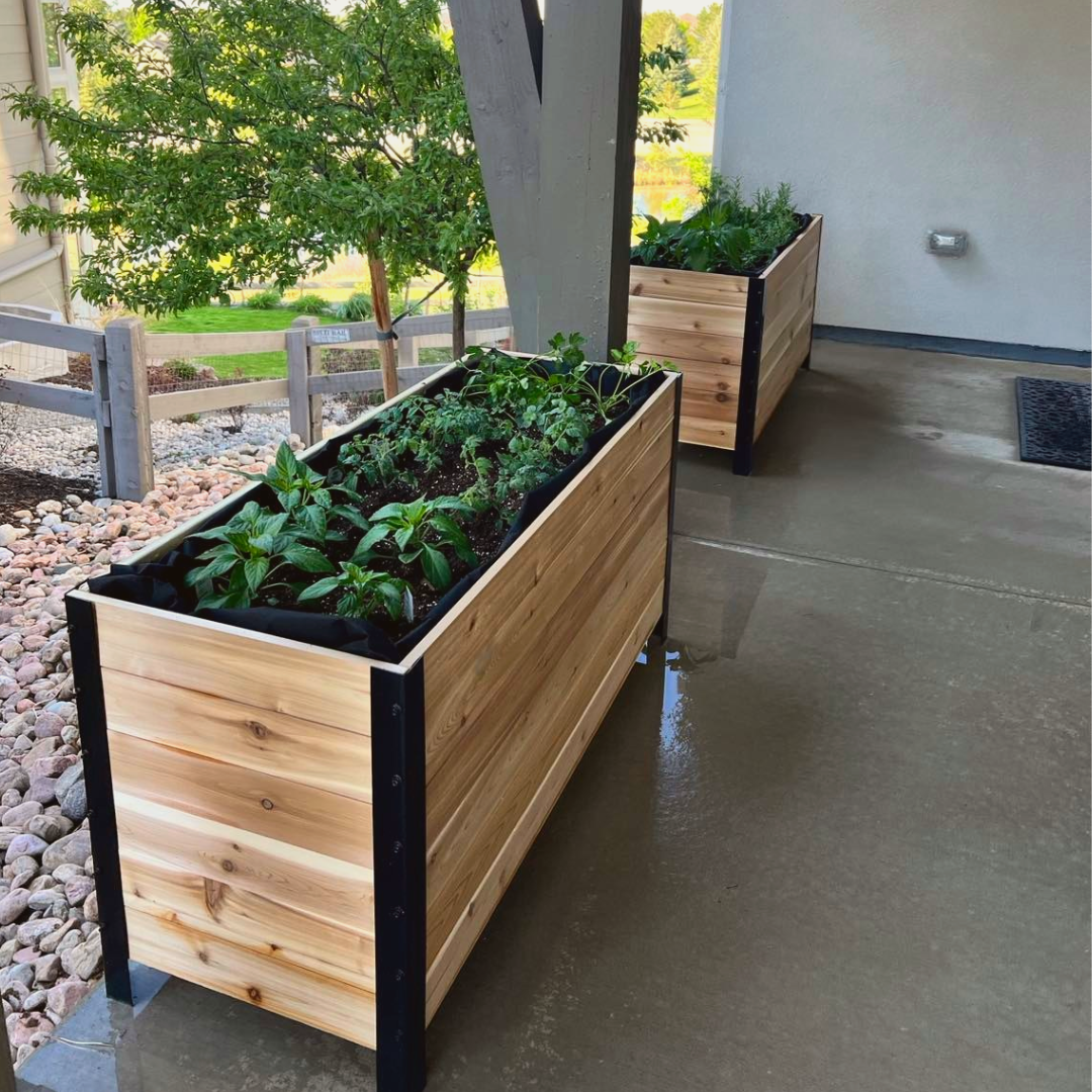 Cedar Planters 18" x 48" Planter Box - 24" TALL | Heirloom Boulevard