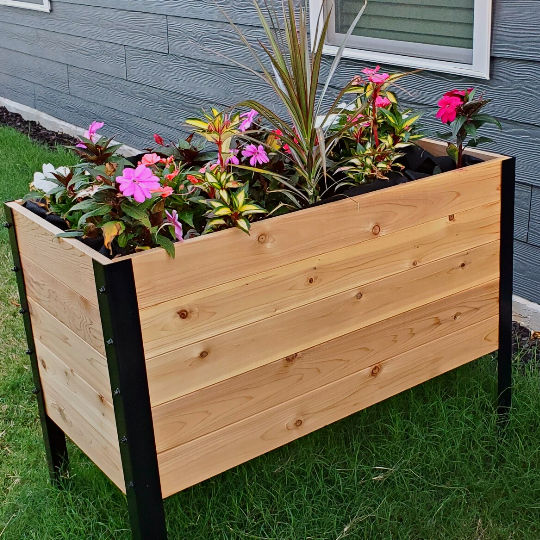 Cedar Planters 18" x 36" Raised Garden Bed - 30" TALL | Heirloom Boulevard