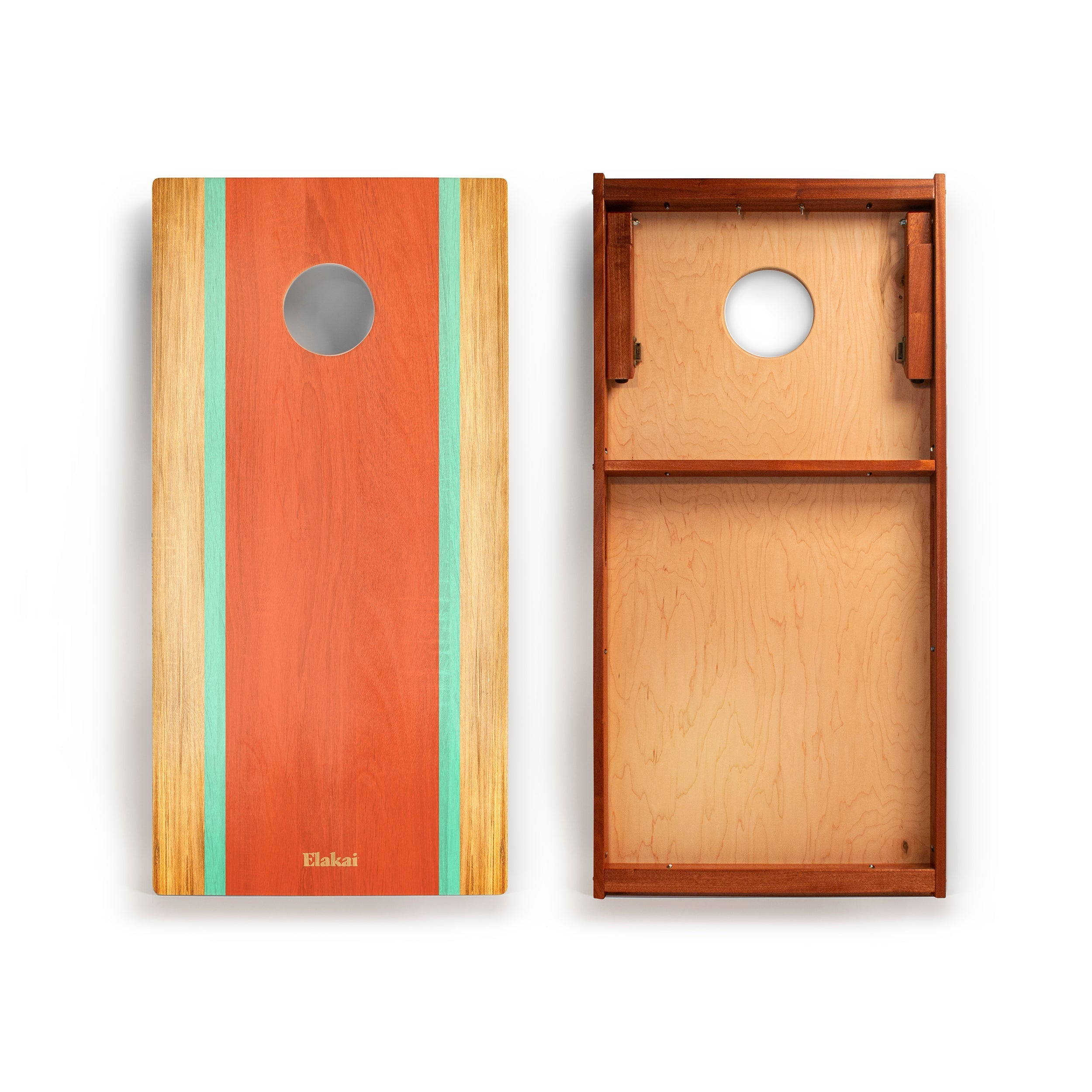 Elakai 2ft x 4ft Graphic Wood Classic Cornhole Set | Classic Beach Stripes Collection | Heirloom Boulevard