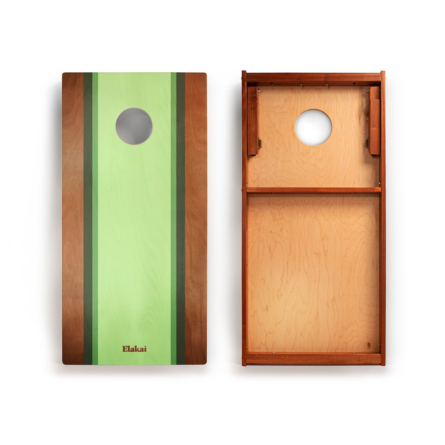 Elakai 2ft x 4ft Graphic Wood Classic Cornhole Set | Classic Beach Stripes Collection | Heirloom Boulevard