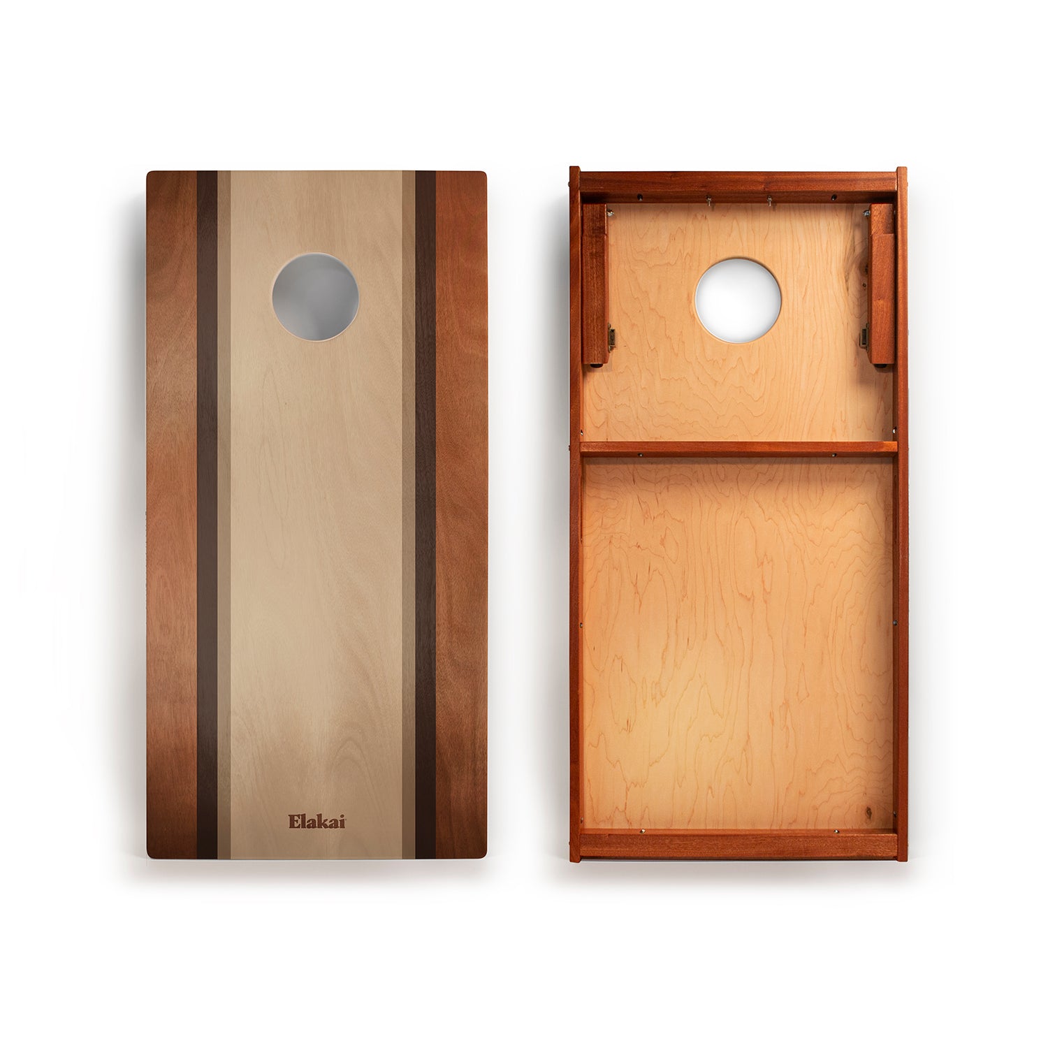 Elakai 2ft x 4ft Graphic Wood Classic Cornhole Set | Classic Beach Stripes Collection | Heirloom Boulevard