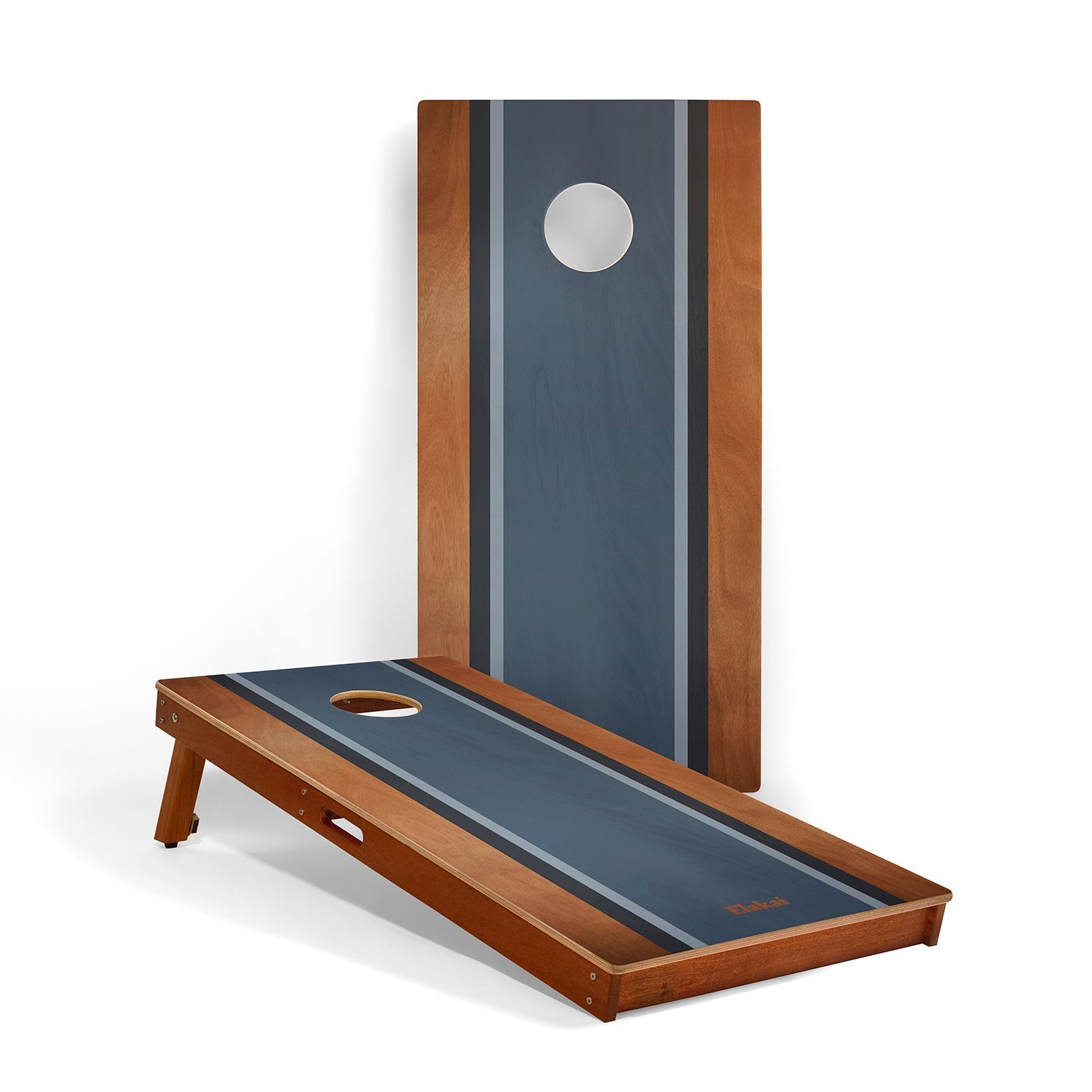 Elakai 2ft x 4ft Graphic Wood Classic Cornhole Set | Classic Beach Stripes Collection Skipper | Heirloom Boulevard