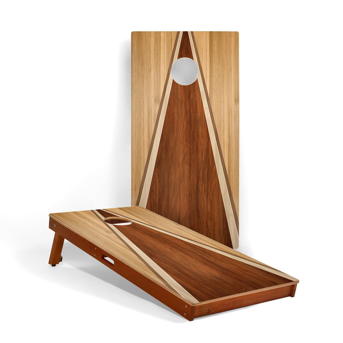 2ft x 4ft Graphic Wood Classic Cornhole Set | Classic Triangle Collection Classic Wood | Heirloom Boulevard