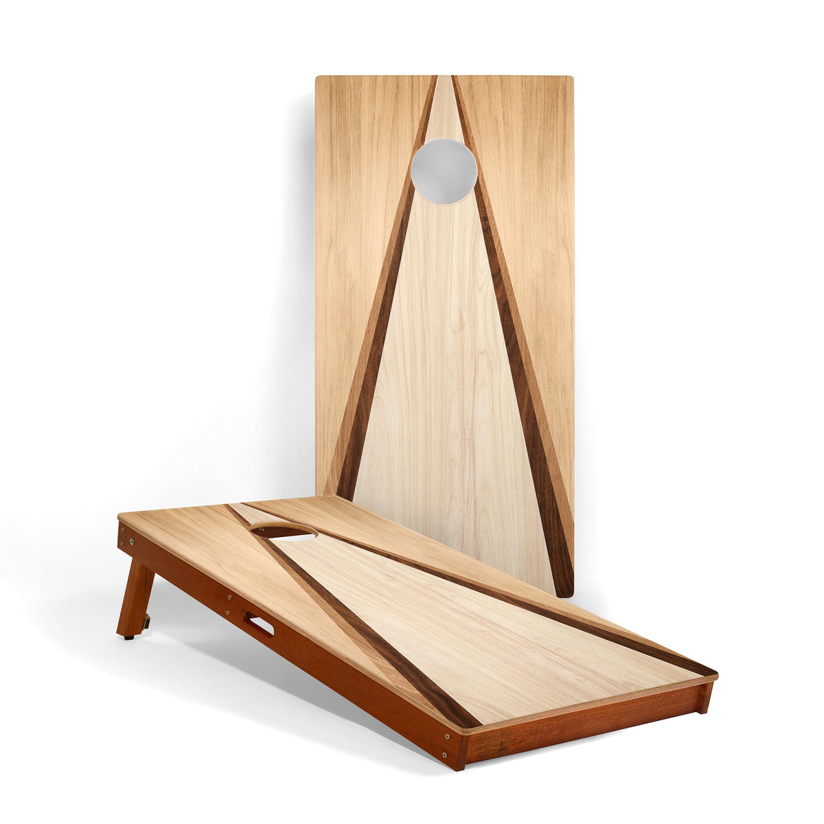2ft x 4ft Graphic Wood Classic Cornhole Set | Classic Triangle Collection Retro Wood | Heirloom Boulevard