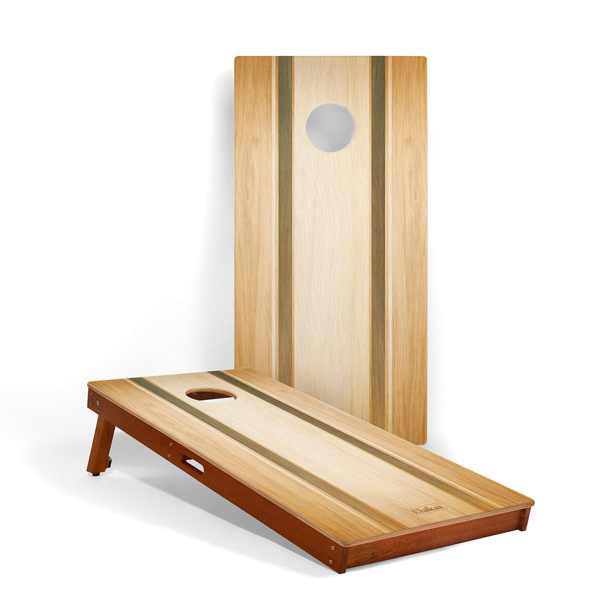 2ft x 4ft Graphic Wood Classic Cornhole Set | Coastal Surf Beach Collection Tomson Stripes | Heirloom Boulevard