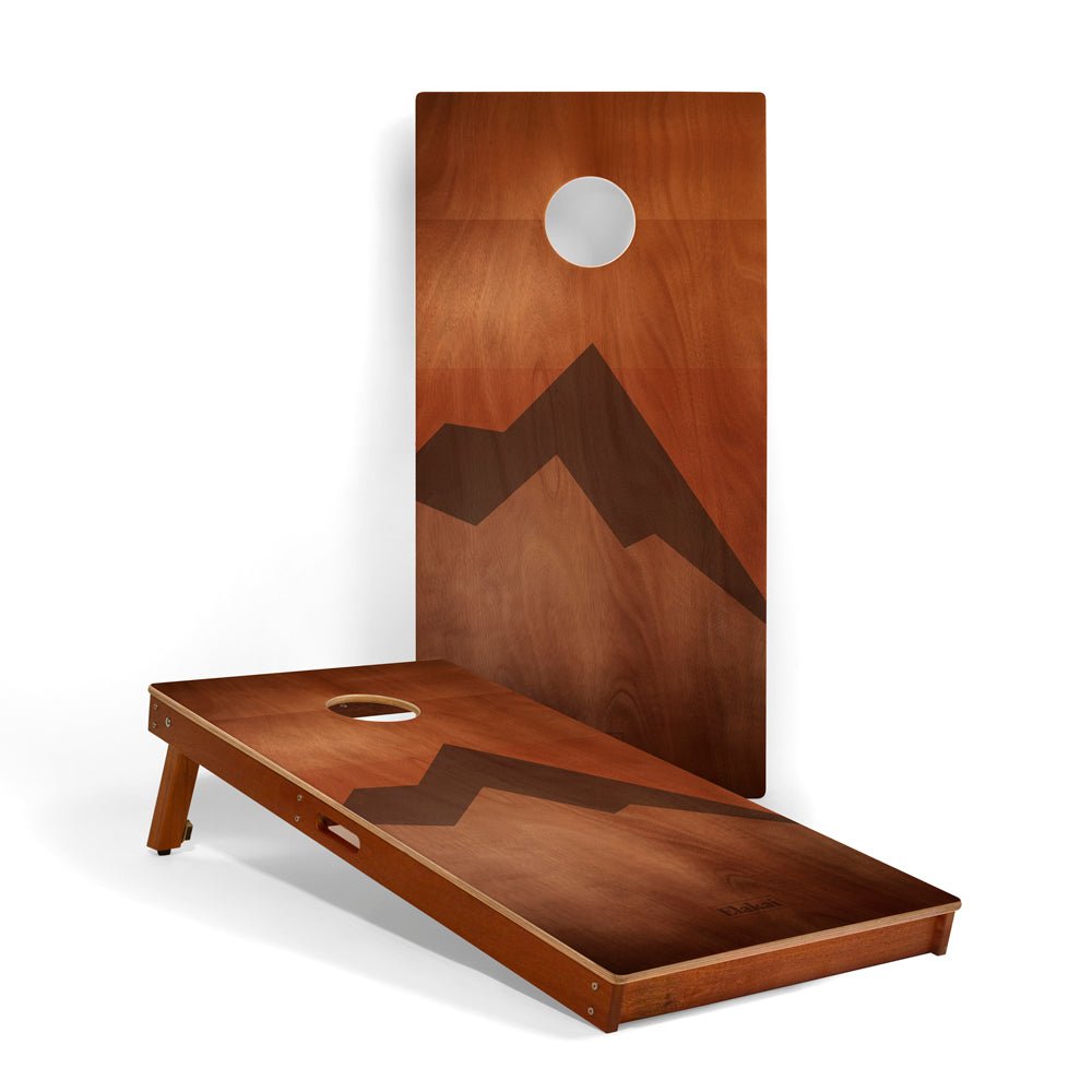 Elakai 2ft x 4ft Graphic Elakai Wood Classic Cornhole Set | Modern Angle Collection Retro Elakai | Heirloom Boulevard