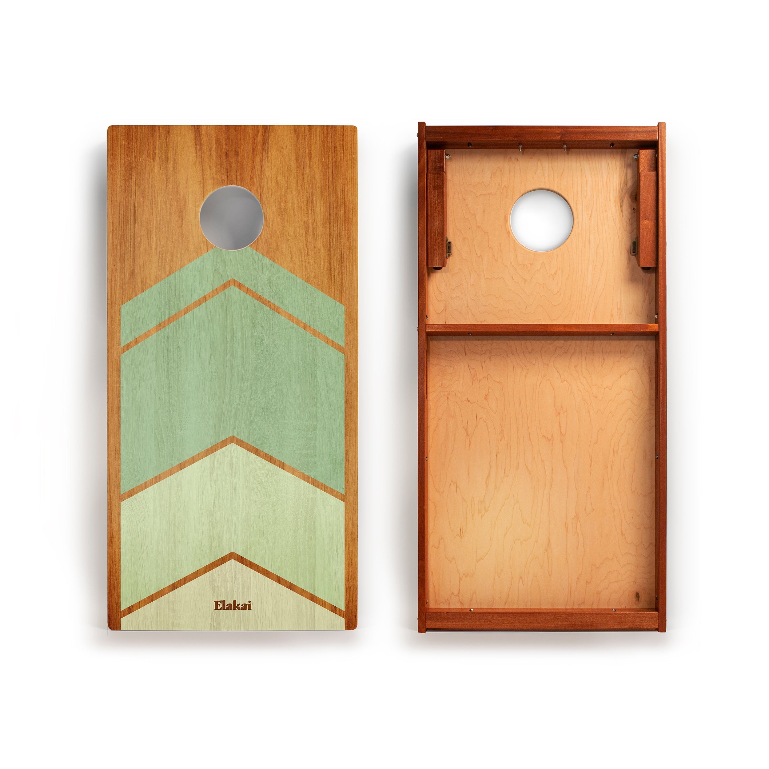 Elakai 2ft x 4ft Graphic Elakai Wood Classic Cornhole Set | Modern Angle Collection | Heirloom Boulevard