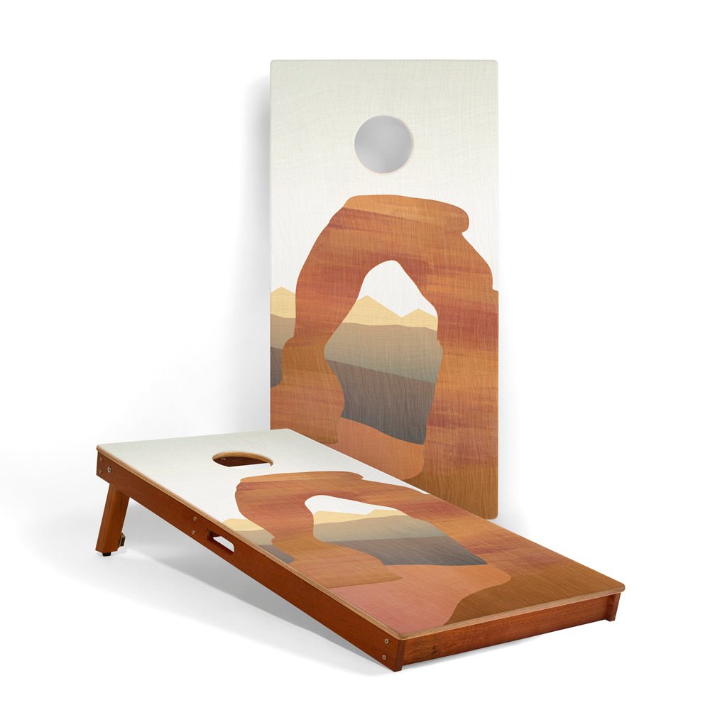 Elakai 2ft x 4ft Graphic Wood Classic Cornhole Set | National Parks Inspired Collection Arches | Heirloom Boulevard