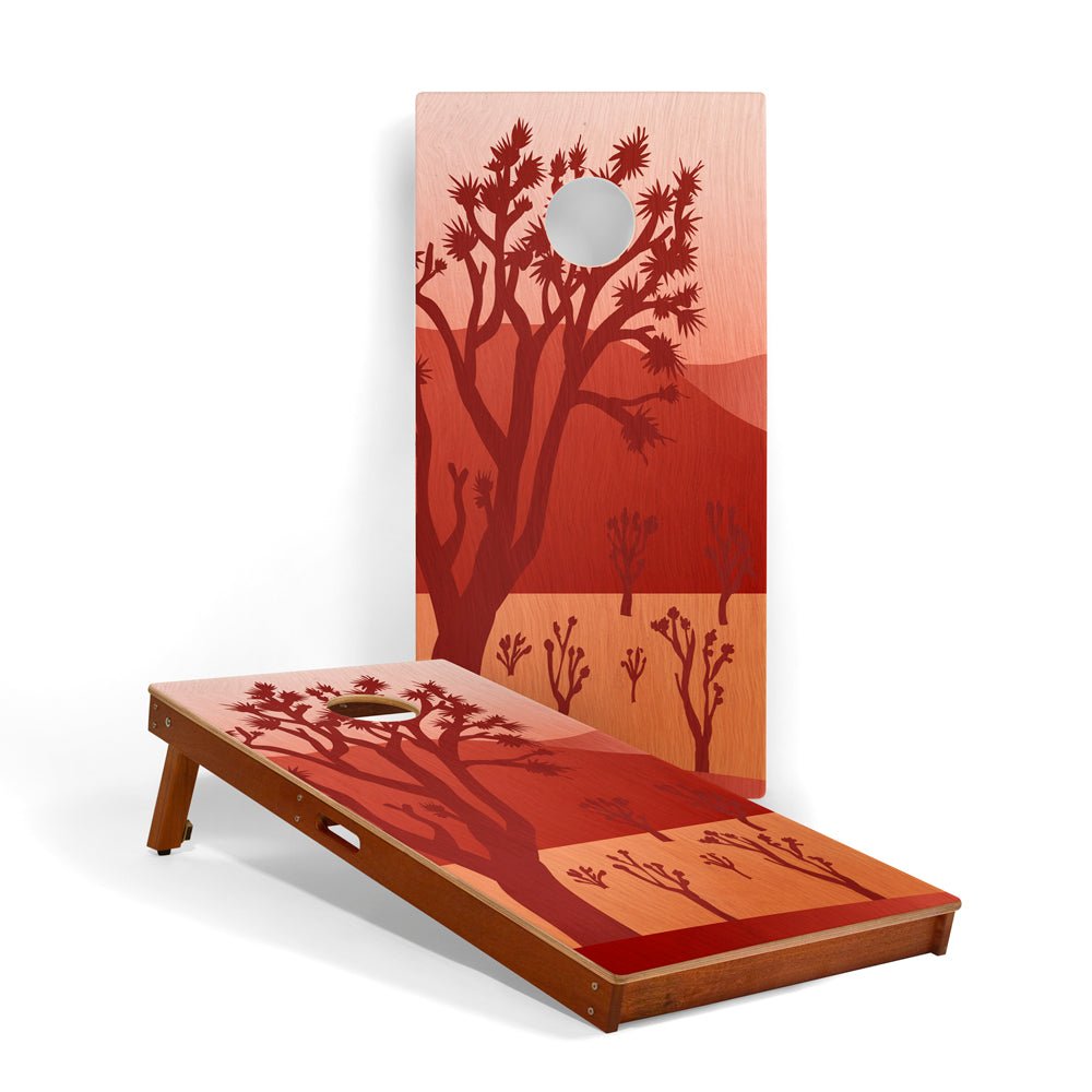Elakai 2ft x 4ft Graphic Wood Classic Cornhole Set | National Parks Inspired Collection Joshua Tree | Heirloom Boulevard