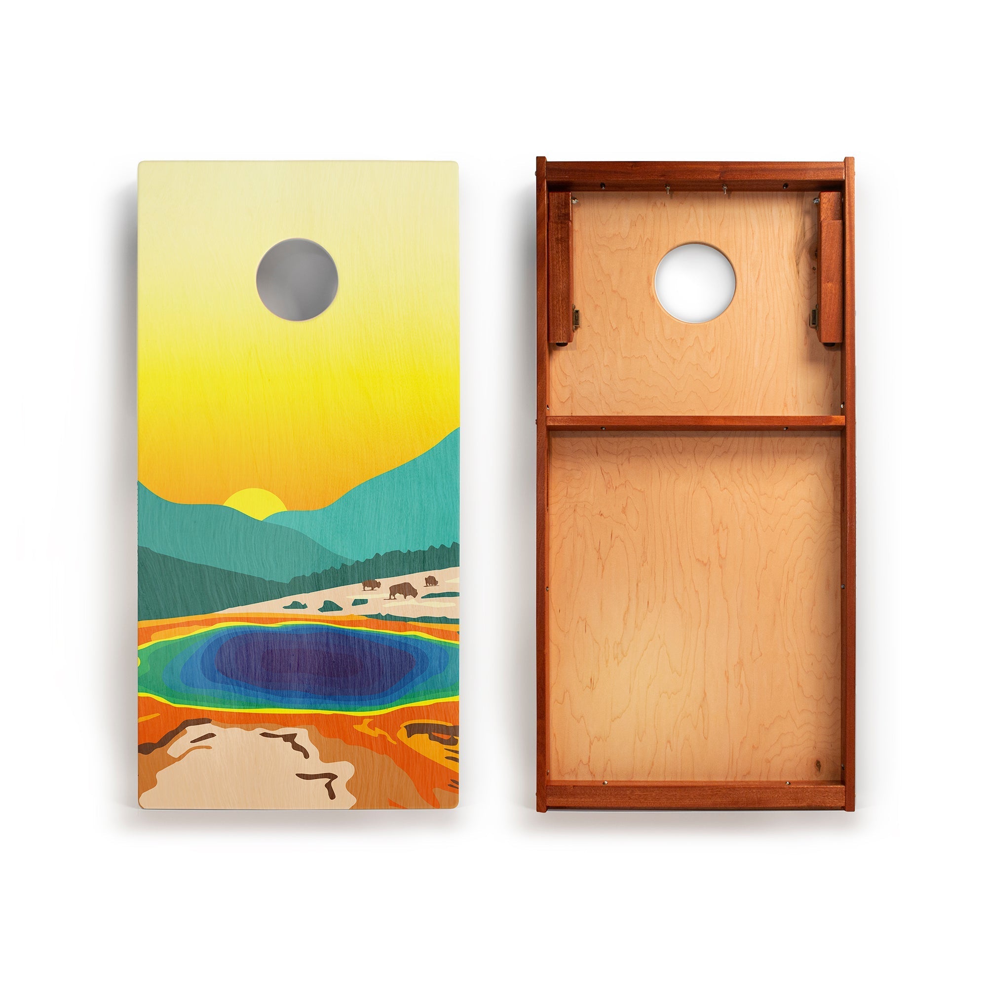 Elakai 2ft x 4ft Graphic Wood Classic Cornhole Set | National Parks Inspired Collection | Heirloom Boulevard