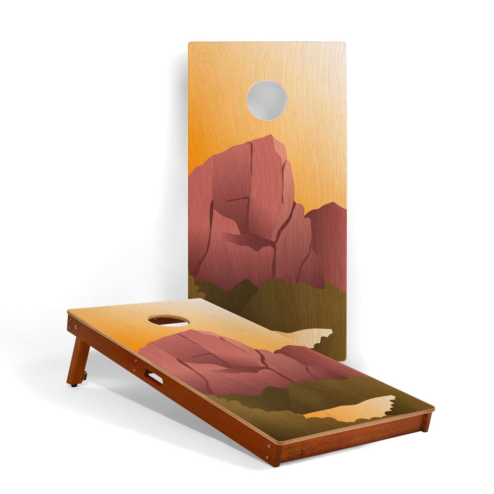 Elakai 2ft x 4ft Graphic Wood Classic Cornhole Set | National Parks Inspired Collection Zion | Heirloom Boulevard