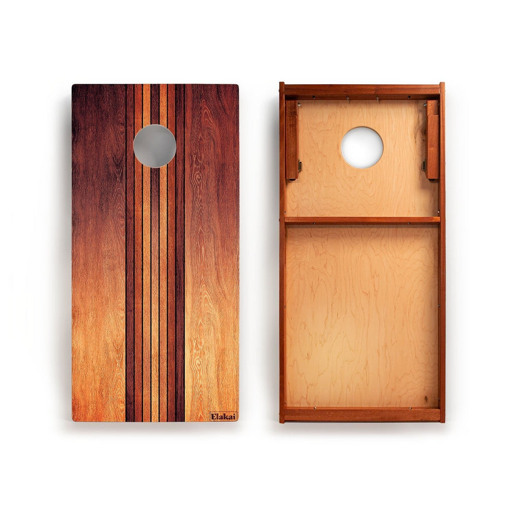 Elakai 2ft x 4ft Graphic Wood Classic Cornhole Set | Natural Surf Beach Collection | Heirloom Boulevard