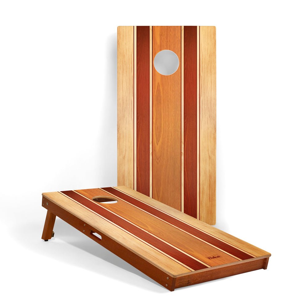 Elakai 2ft x 4ft Graphic Wood Classic Cornhole Set | Natural Surf Beach Collection | Heirloom Boulevard