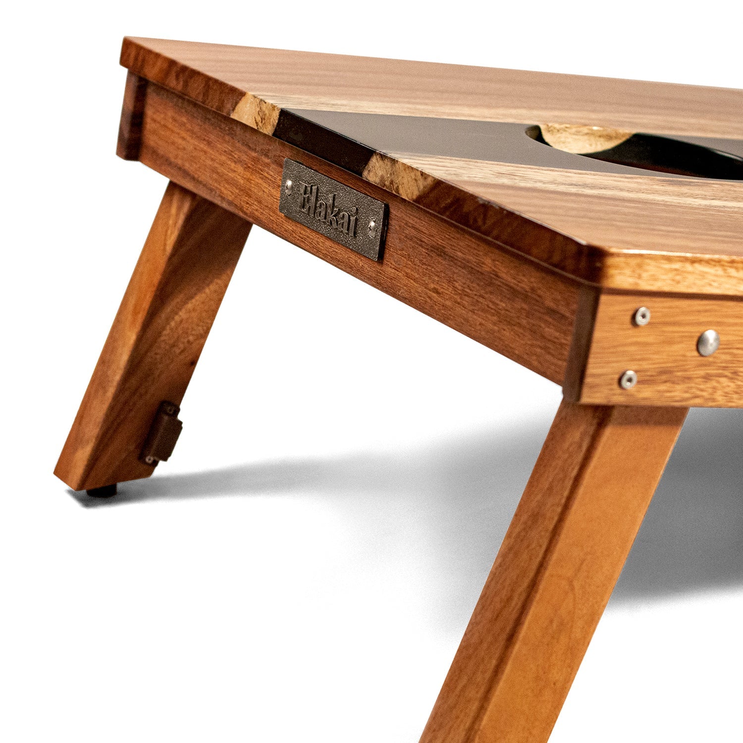 Elakai 2ft x 4ft Resin & Wood Classic Cornhole Set | Live Edge River Collection | Heirloom Boulevard