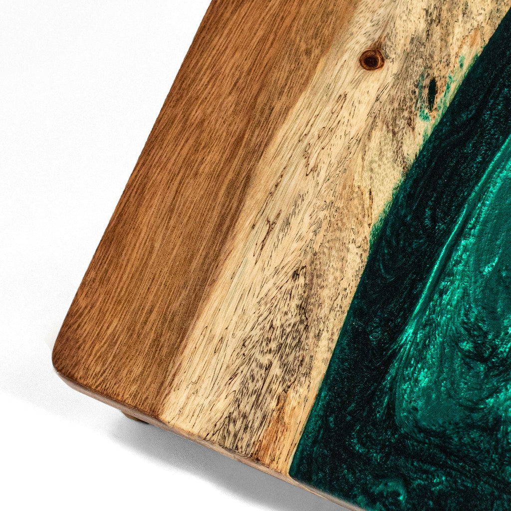 Elakai 2ft x 4ft Resin & Wood Classic Cornhole Set | Live Edge River Collection | Heirloom Boulevard