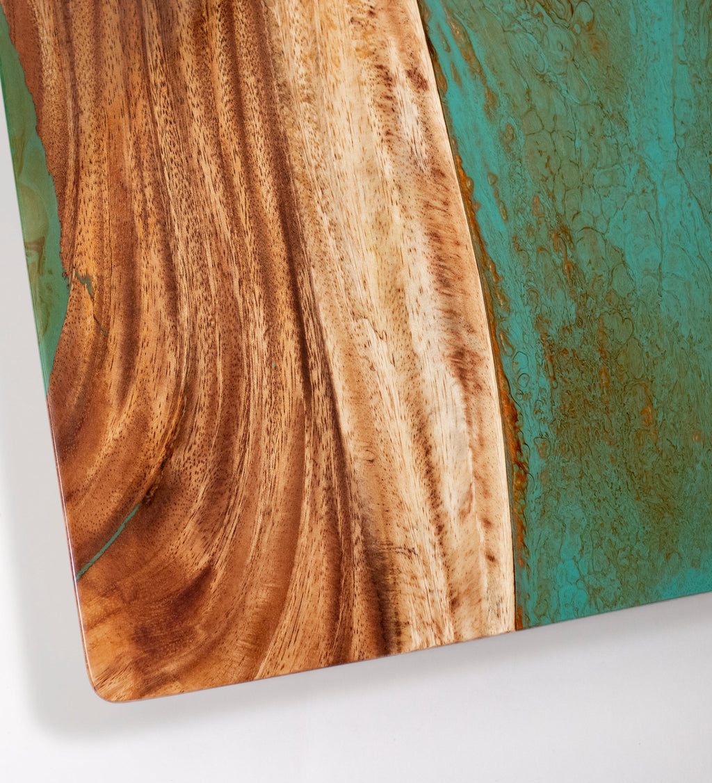 Elakai 2ft x 4ft Resin & Wood Classic Cornhole Set | Live Edge River Collection | Heirloom Boulevard
