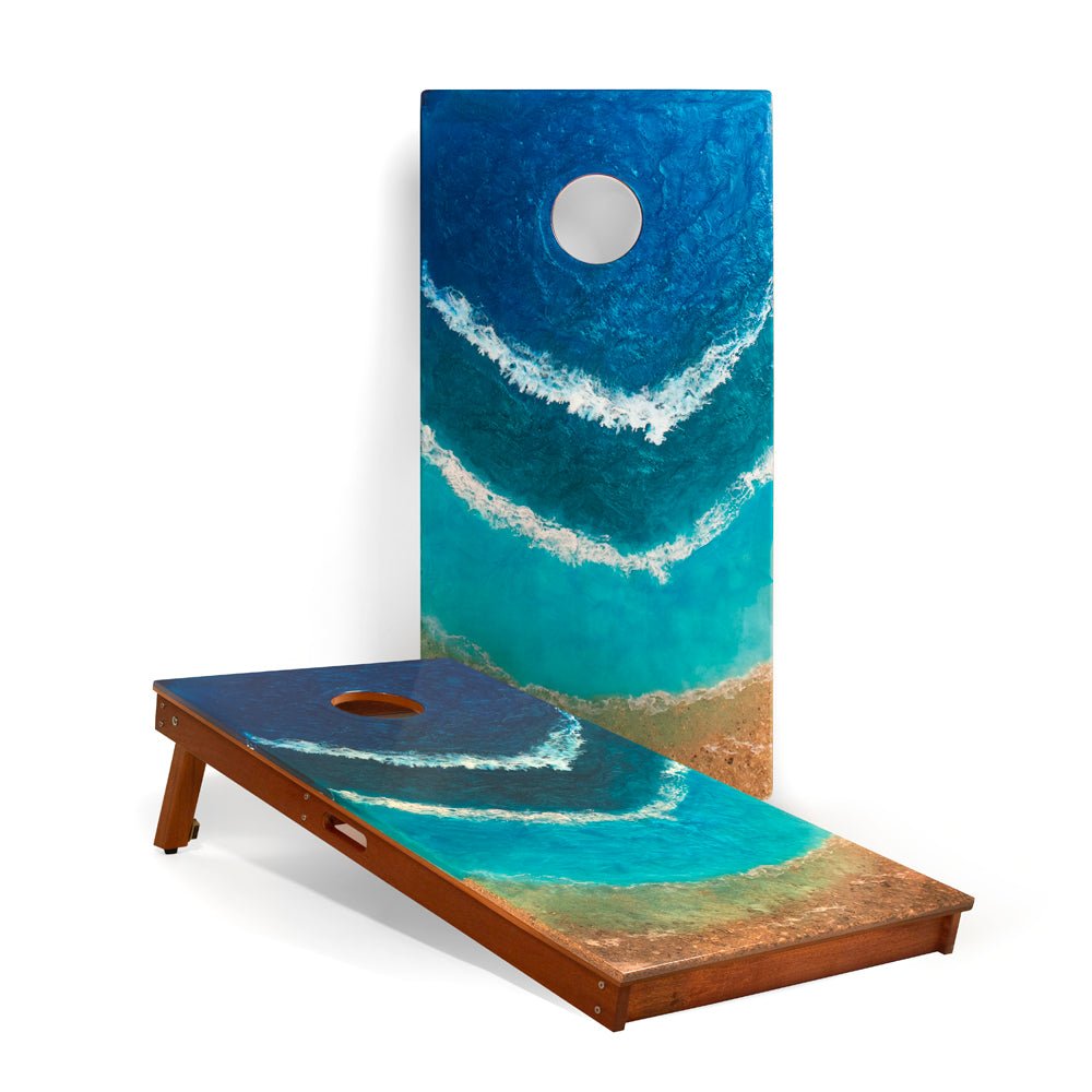 Elakai 2x4 The Beach Epoxy Resin Cornhole Boards | Heirloom Boulevard