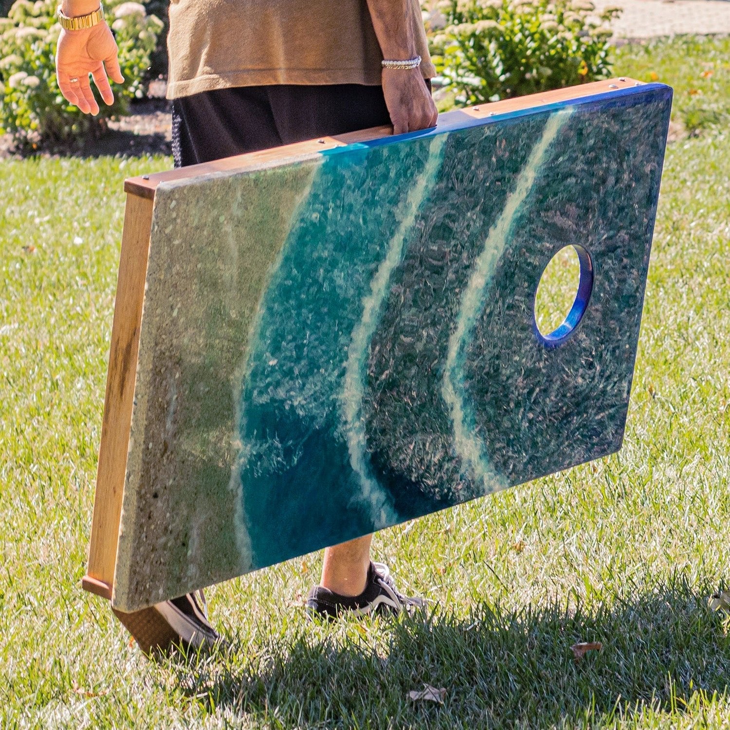 Elakai 2x4 The Beach Epoxy Resin Cornhole Boards | Heirloom Boulevard
