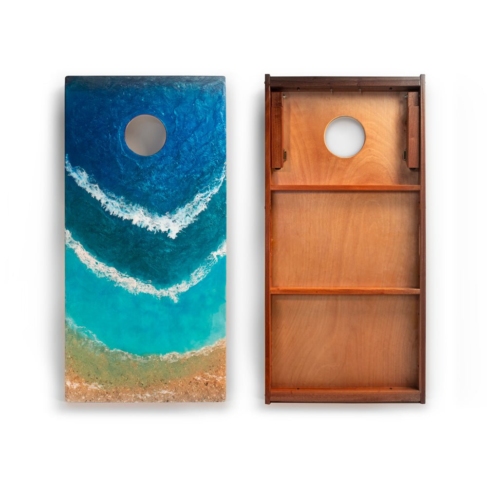 Elakai 2x4 The Beach Epoxy Resin Cornhole Boards | Heirloom Boulevard