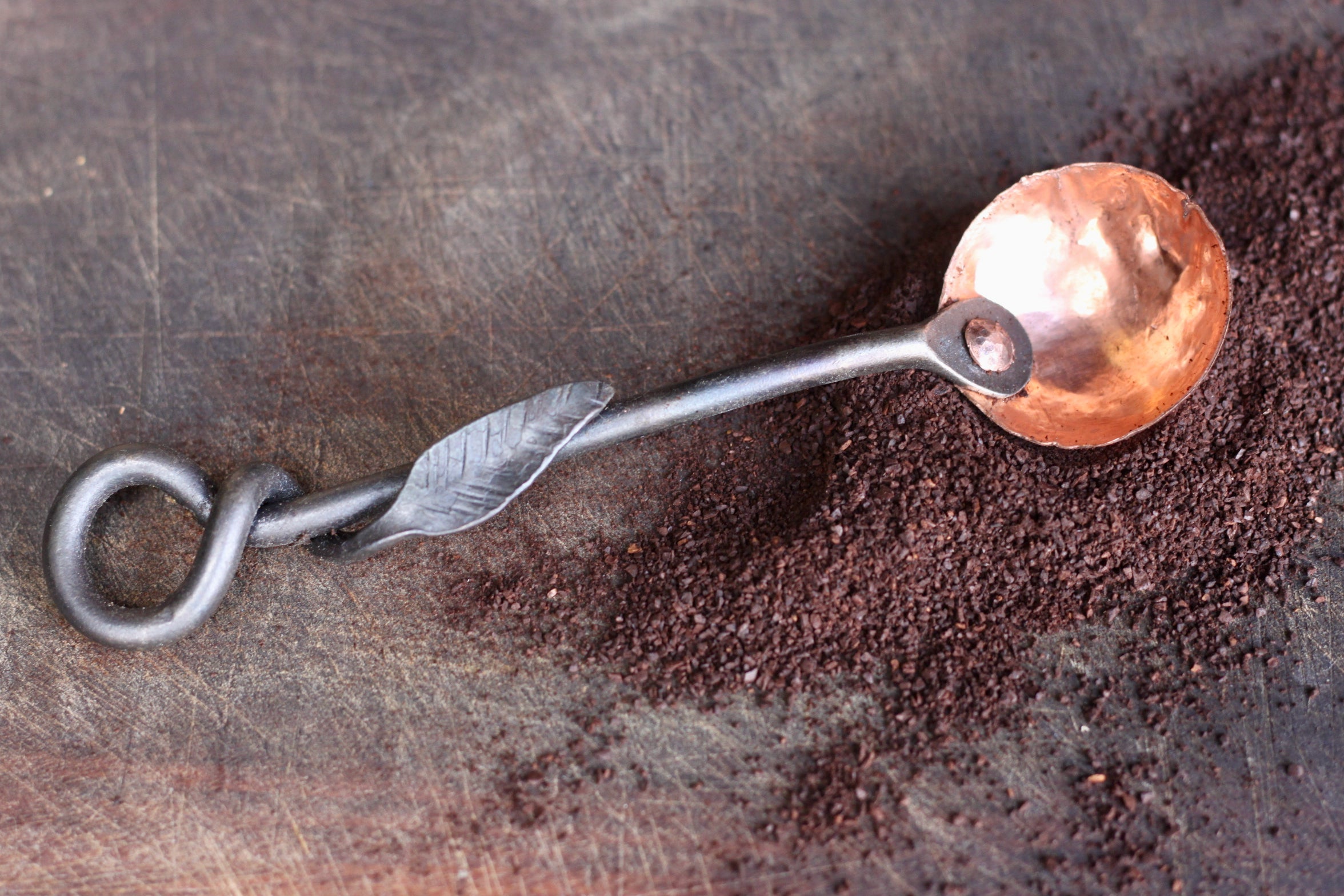 Wicks Forge Copper and Steel Coffee Scoop - 1 Tbsp | Heirloom Boulevard