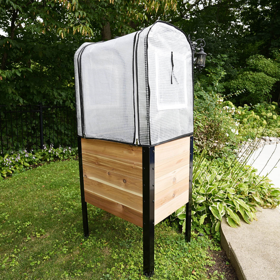 Cedar Planters Greenhouse Cover | Heirloom Boulevard