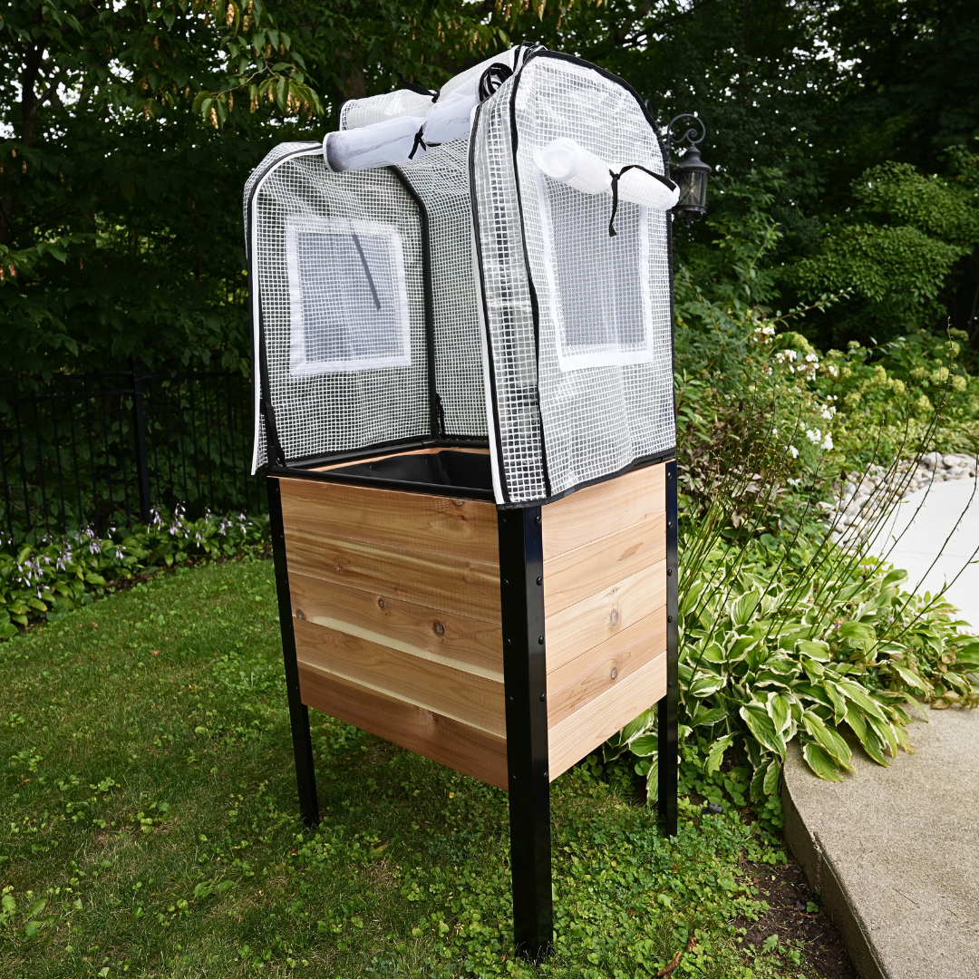 Cedar Planters Greenhouse Cover | Heirloom Boulevard