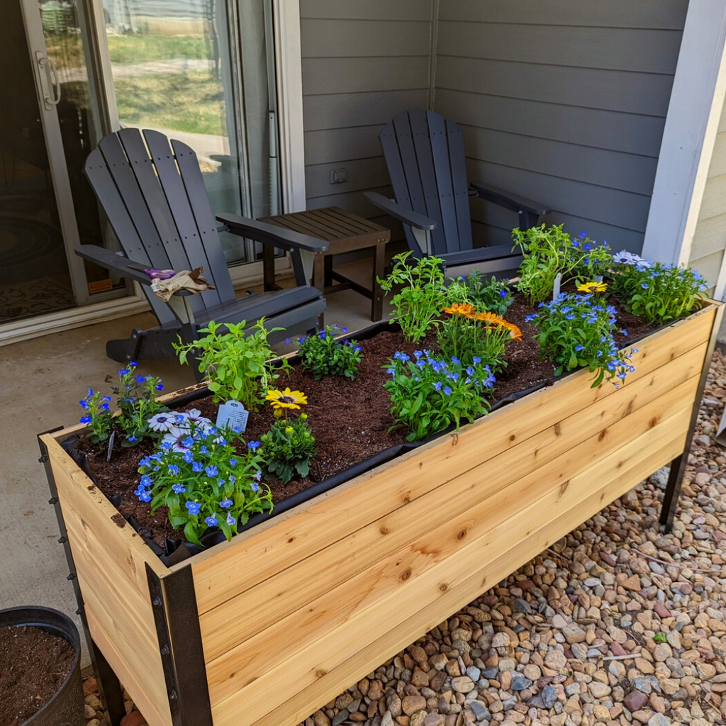 Cedar Planters 18" x 60" Raised Garden Bed - 30" TALL | Heirloom Boulevard